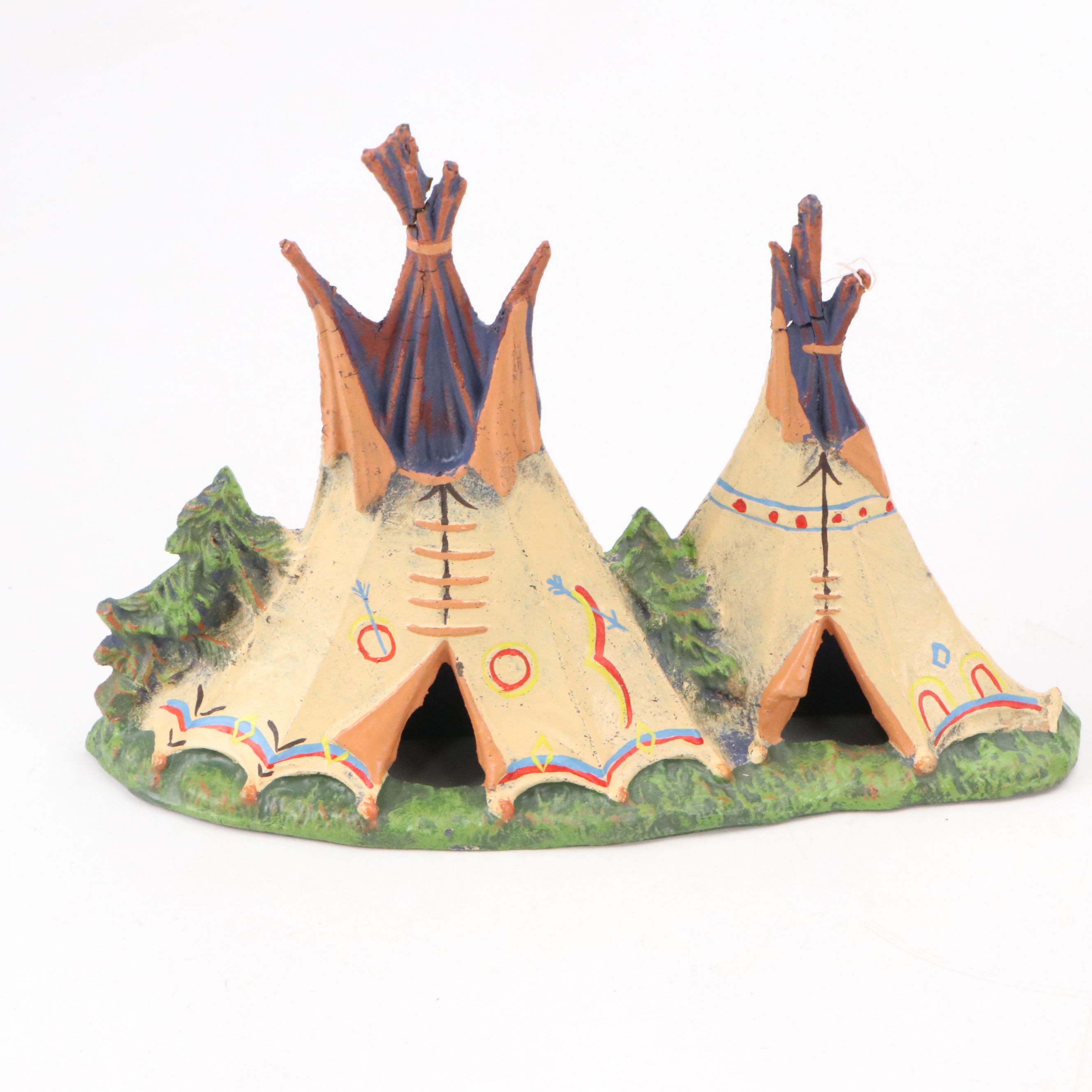 Elastolin Composite Cowboys and Native American Toys