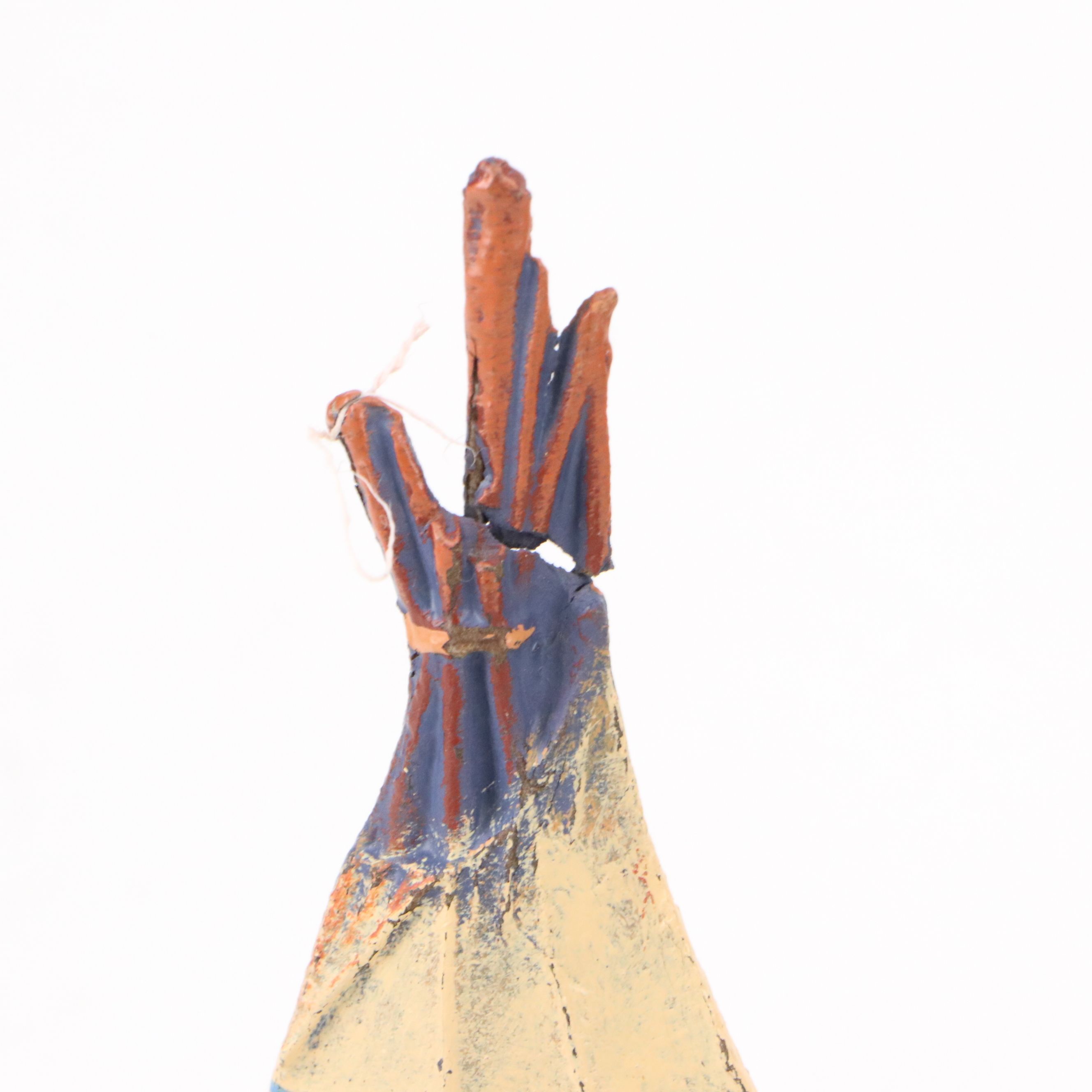 Elastolin Composite Cowboys and Native American Toys