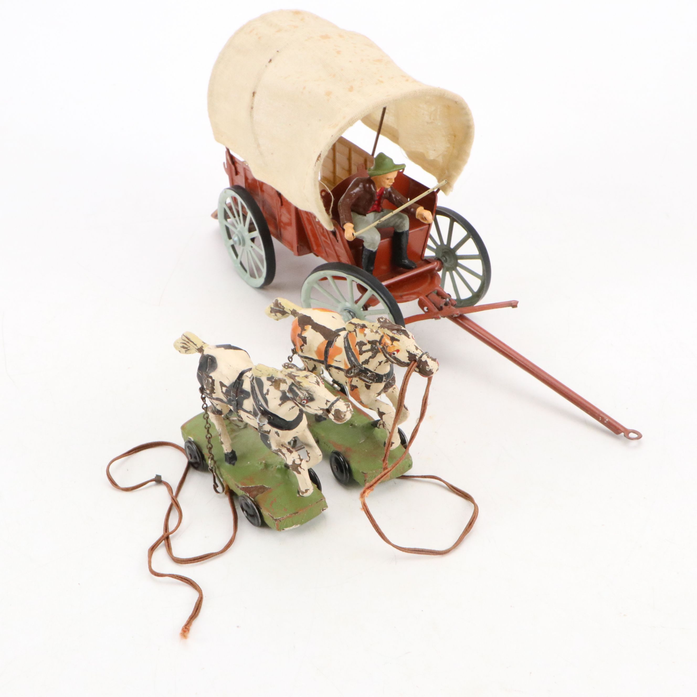 Elastolin Composite Cowboys and Native American Toys