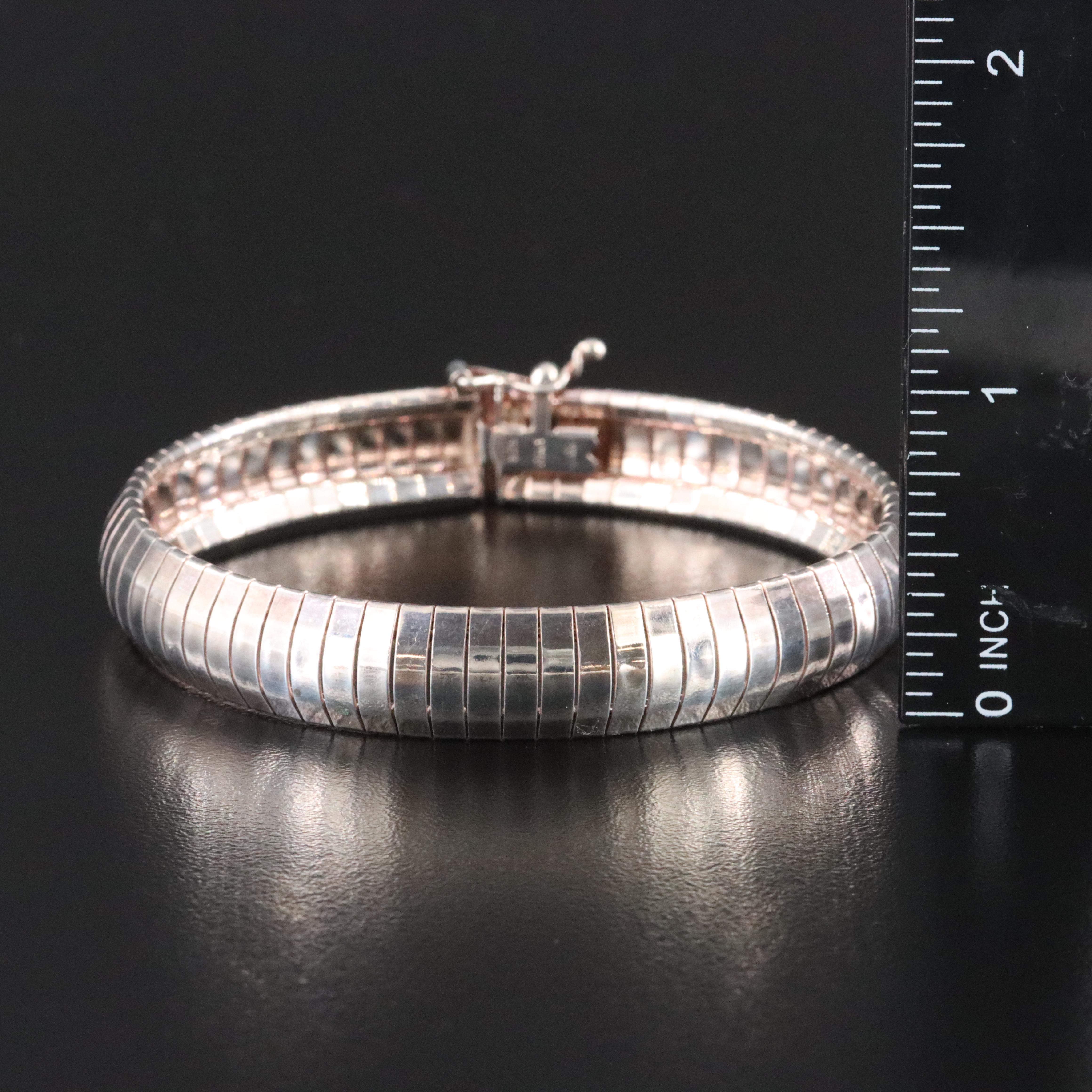 Italian Milor Sterling Omega Chain Bracelet