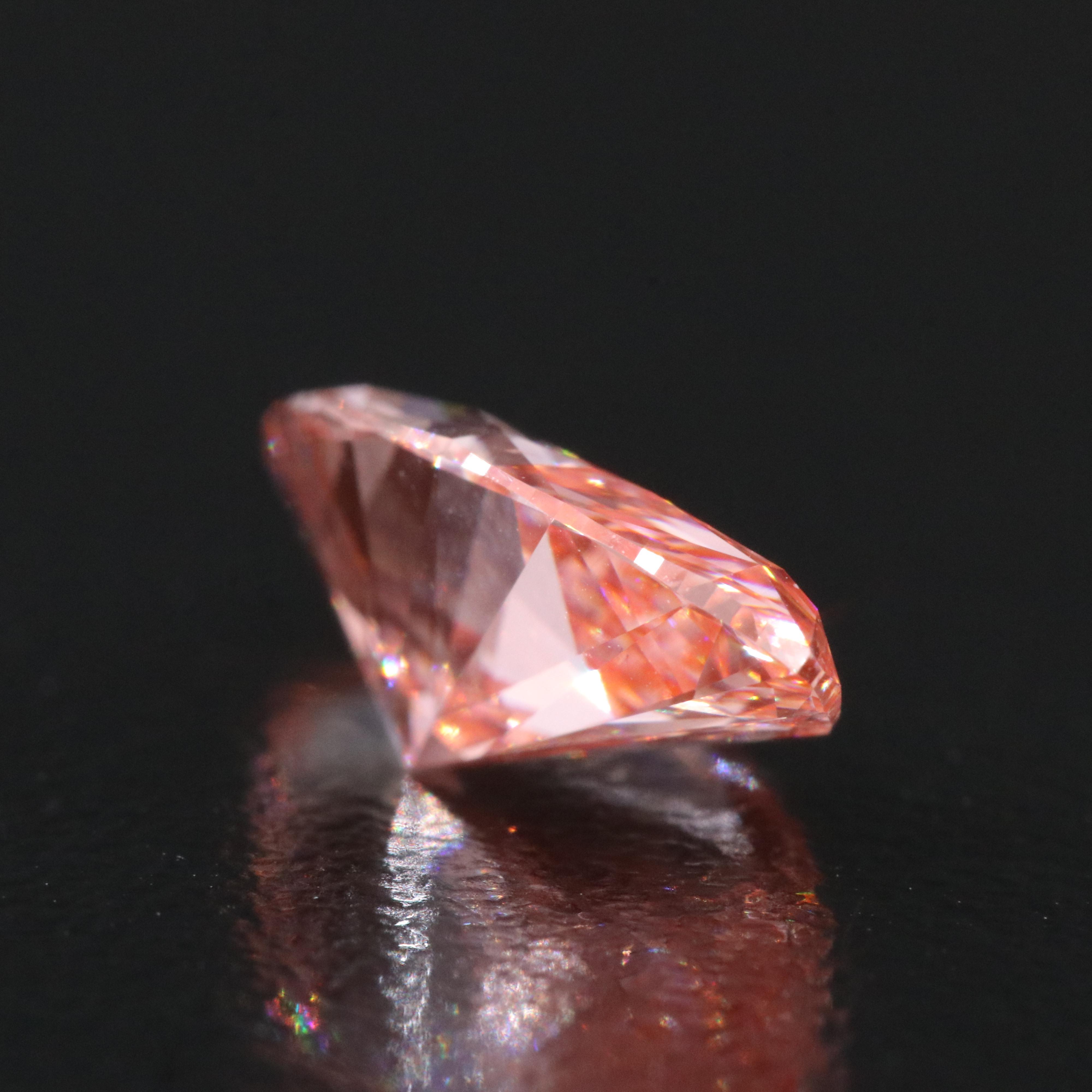 Loose 3.05 CT Lab Grown Fancy Pink Diamond with IGI Report