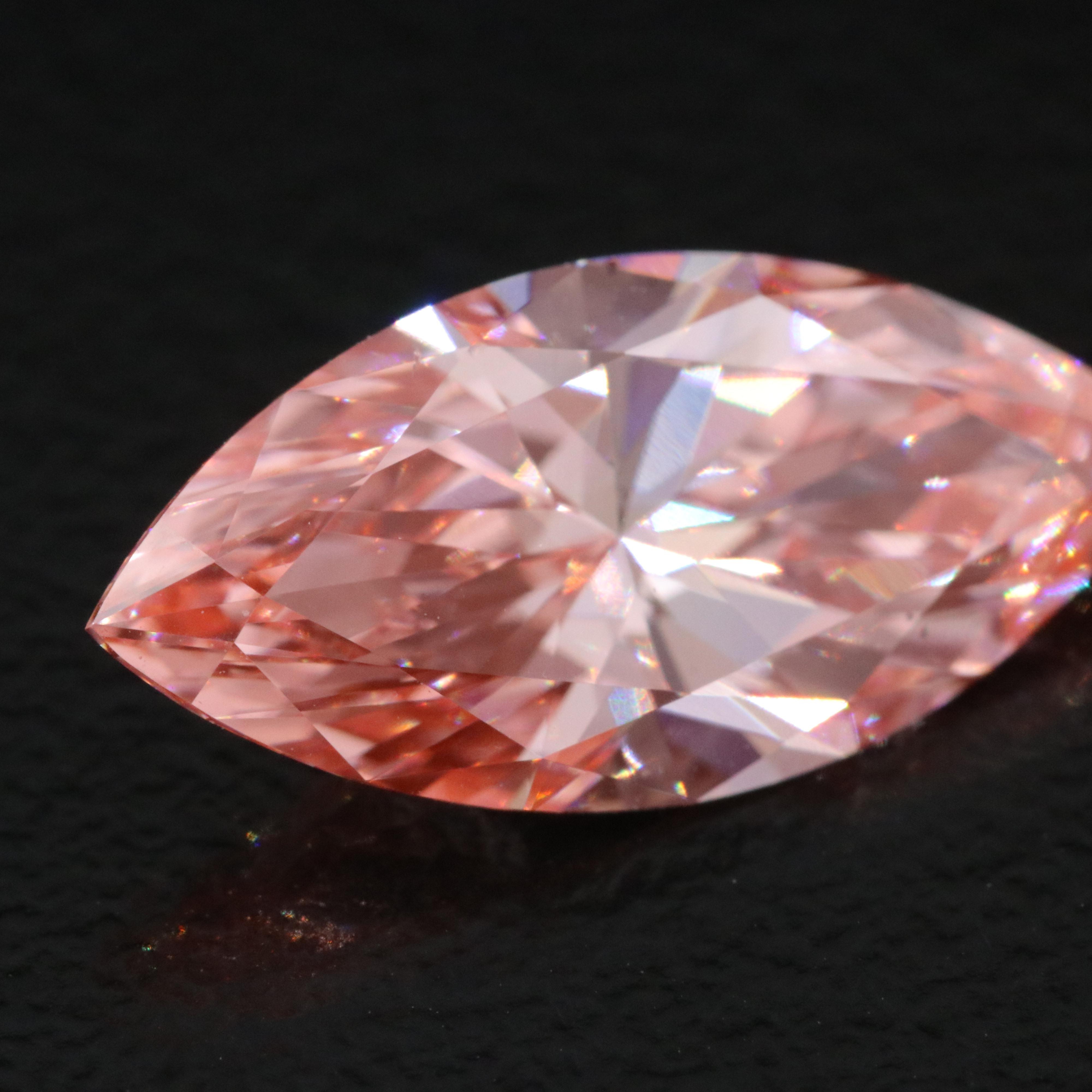Loose 3.05 CT Lab Grown Fancy Pink Diamond with IGI Report
