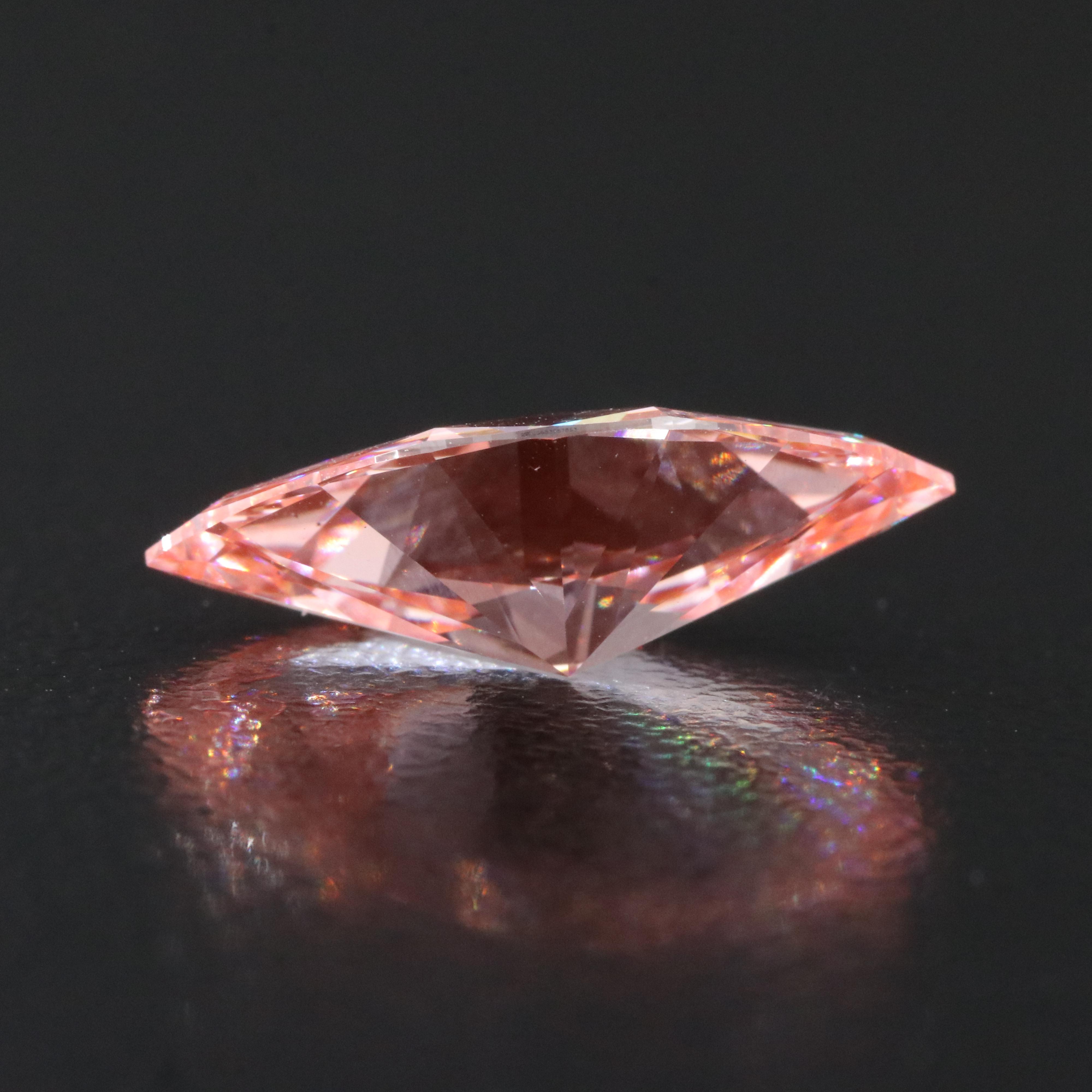 Loose 3.05 CT Lab Grown Fancy Pink Diamond with IGI Report
