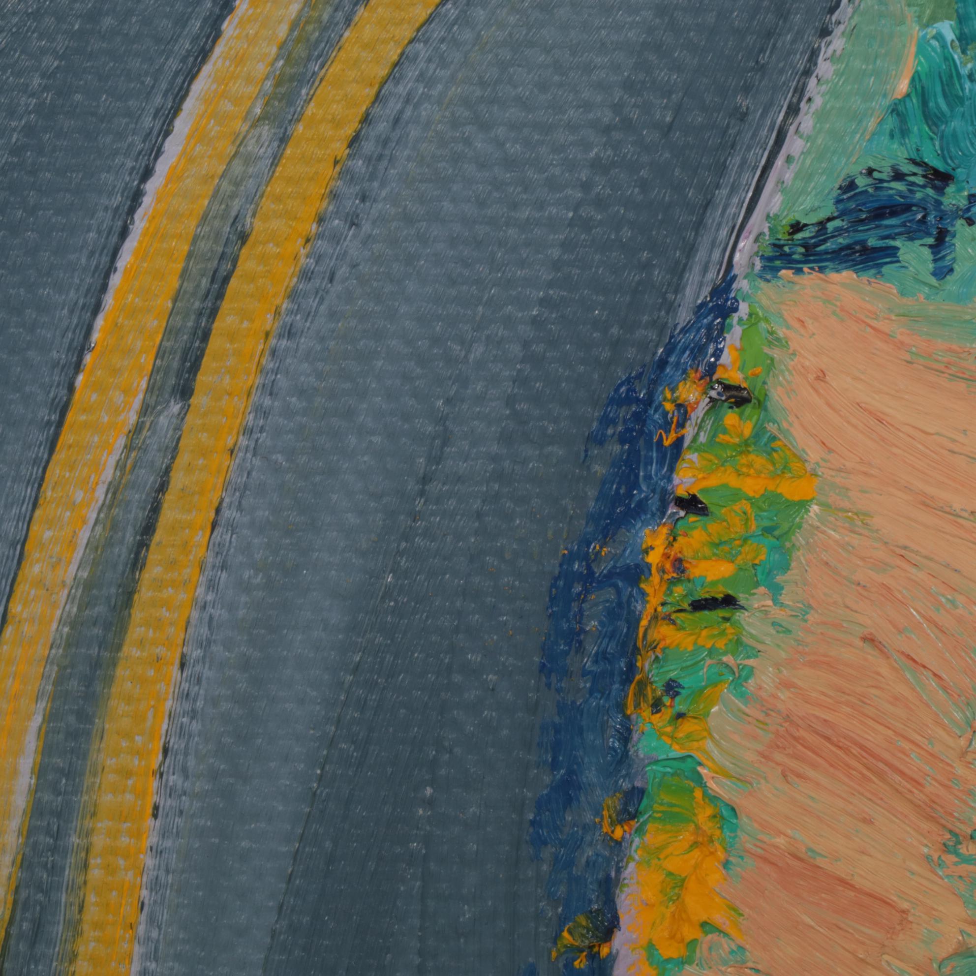 Shepard Mountain Road and Landscape Oil Painting, Late 20th Century