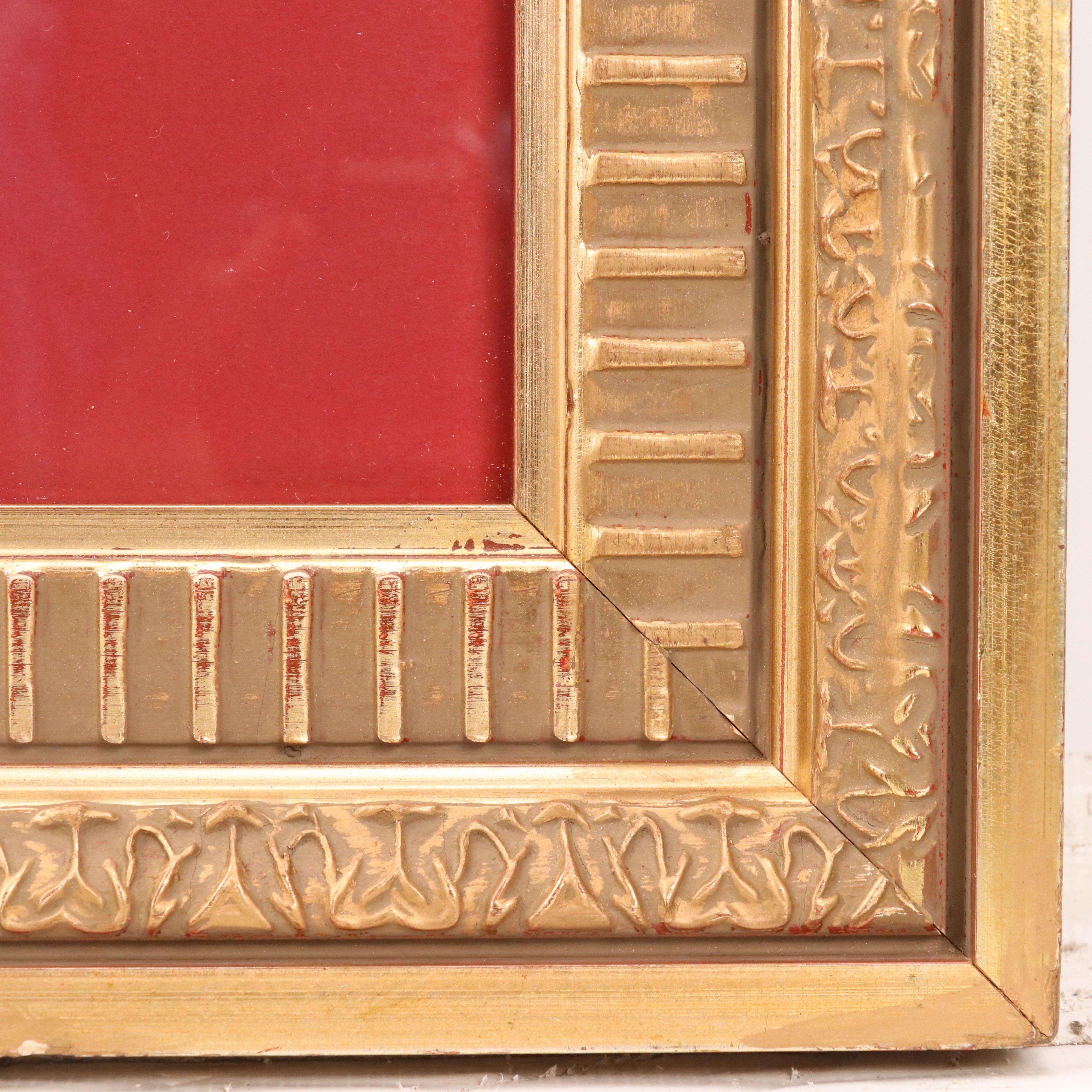 Offset Lithograph After Hunting Genre Engraving "The Bury Hunt"