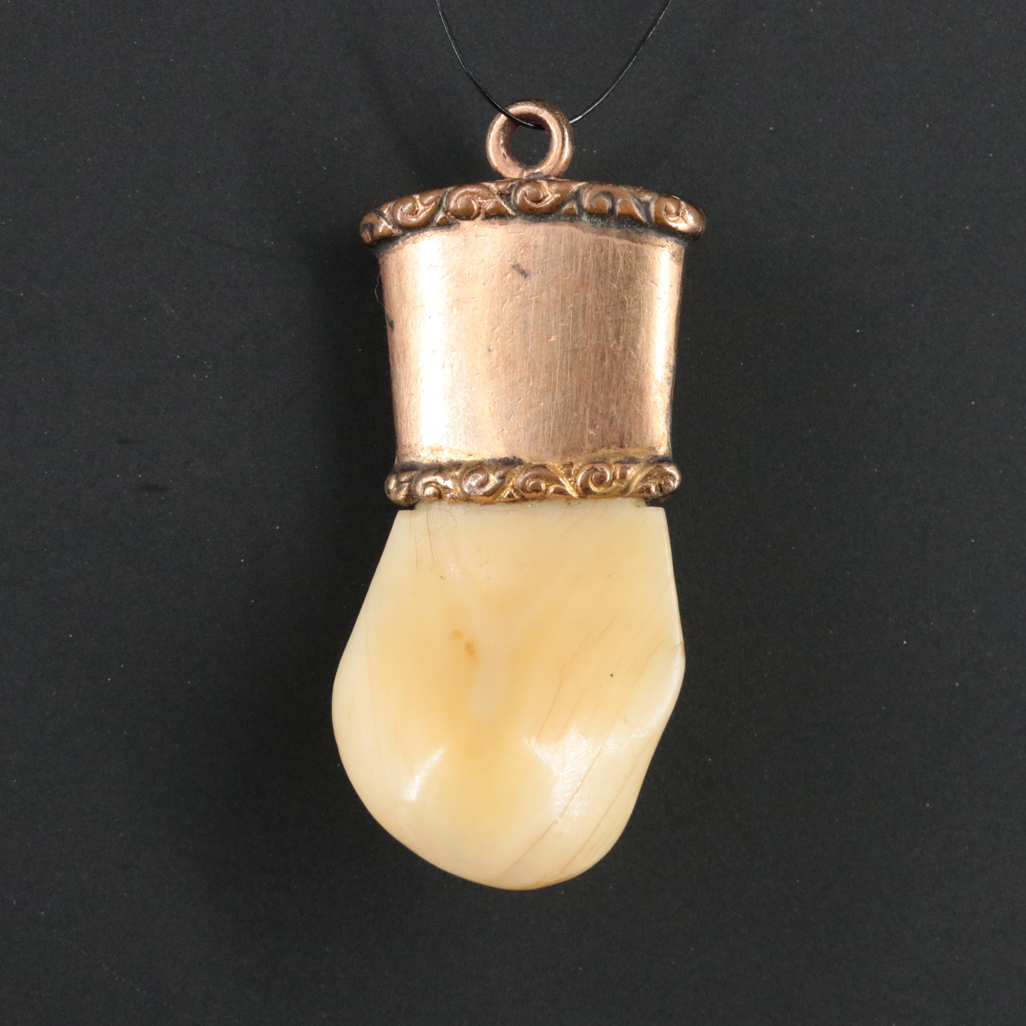 Antique Benevolent and Protective Order of Elks Elk Tooth Pendant