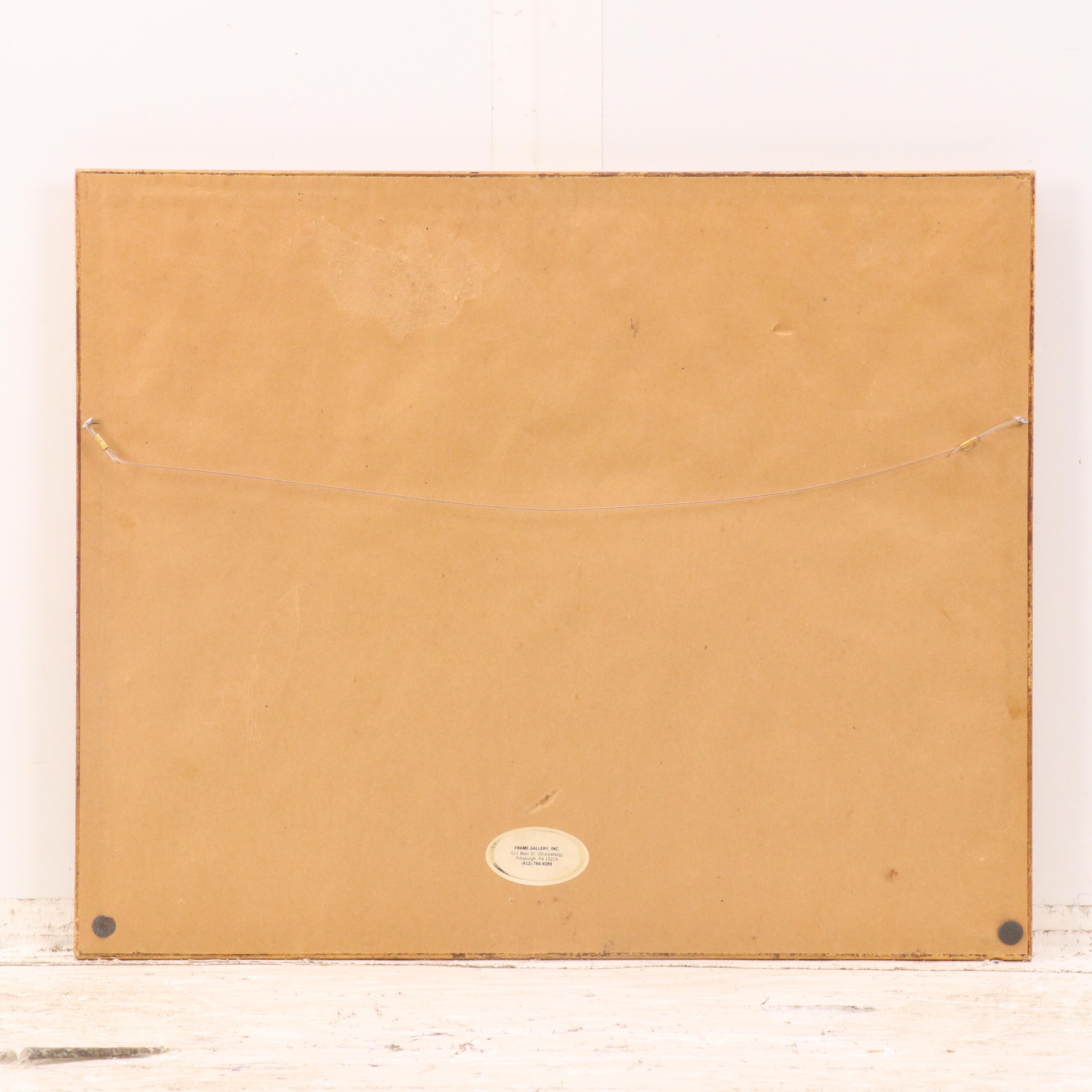 Scenic Offset Lithograph "Paris - Champs Élysées," Late 20th Century