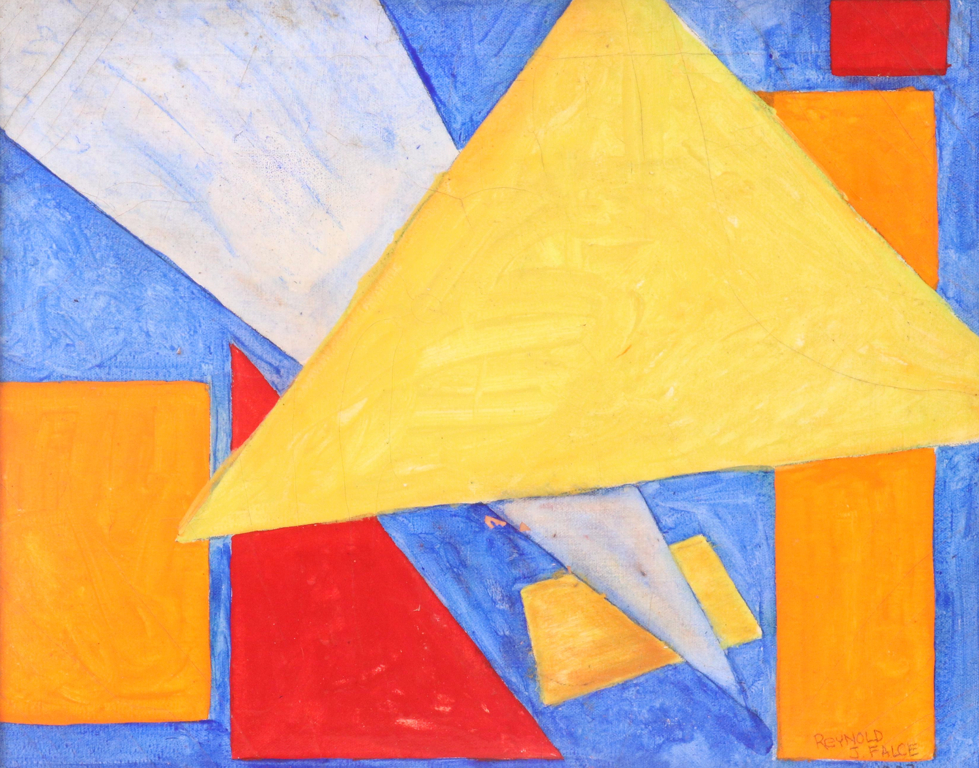 Reynolds Falce Abstract Mixed Media Painting "Geometrique," 1937
