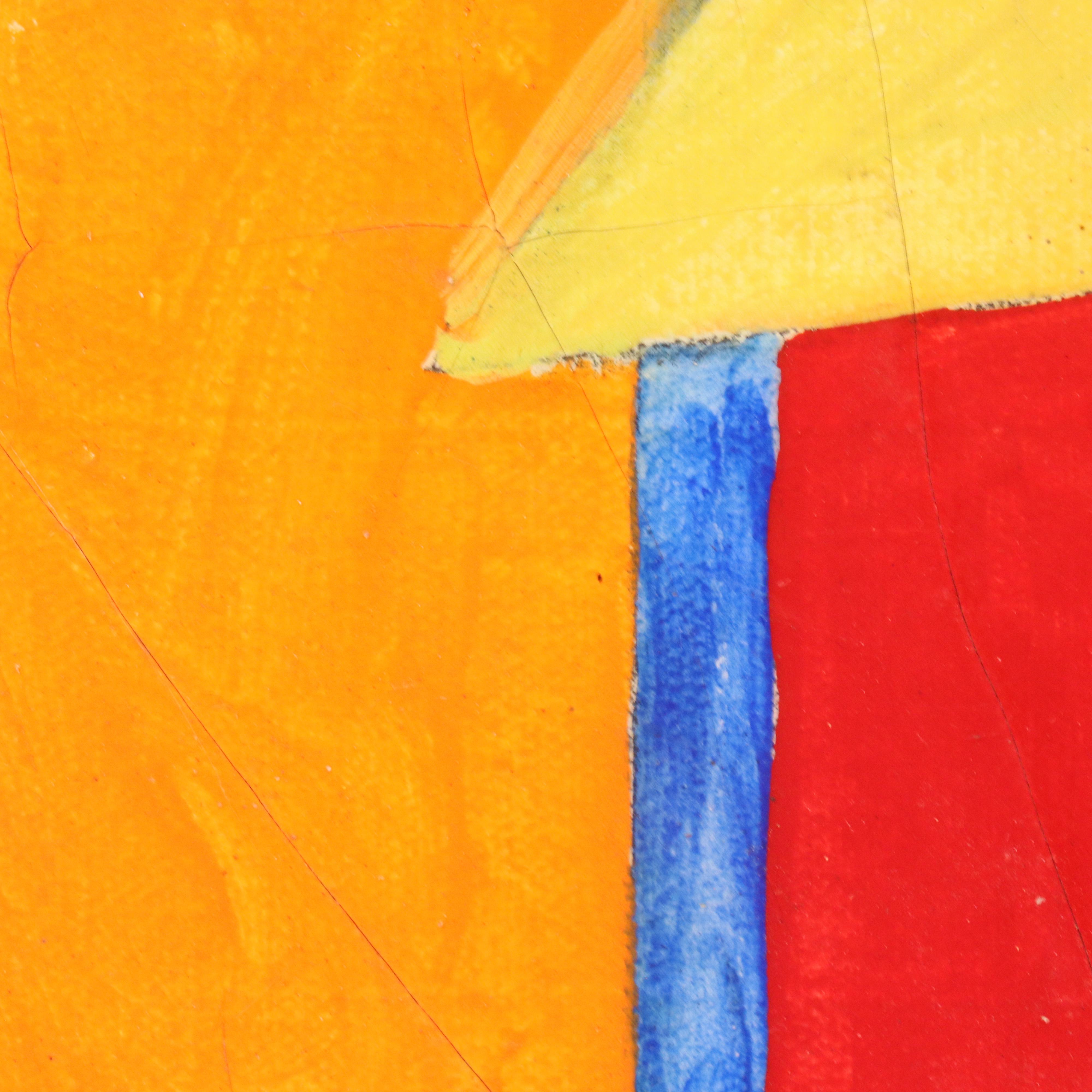 Reynolds Falce Abstract Mixed Media Painting "Geometrique," 1937