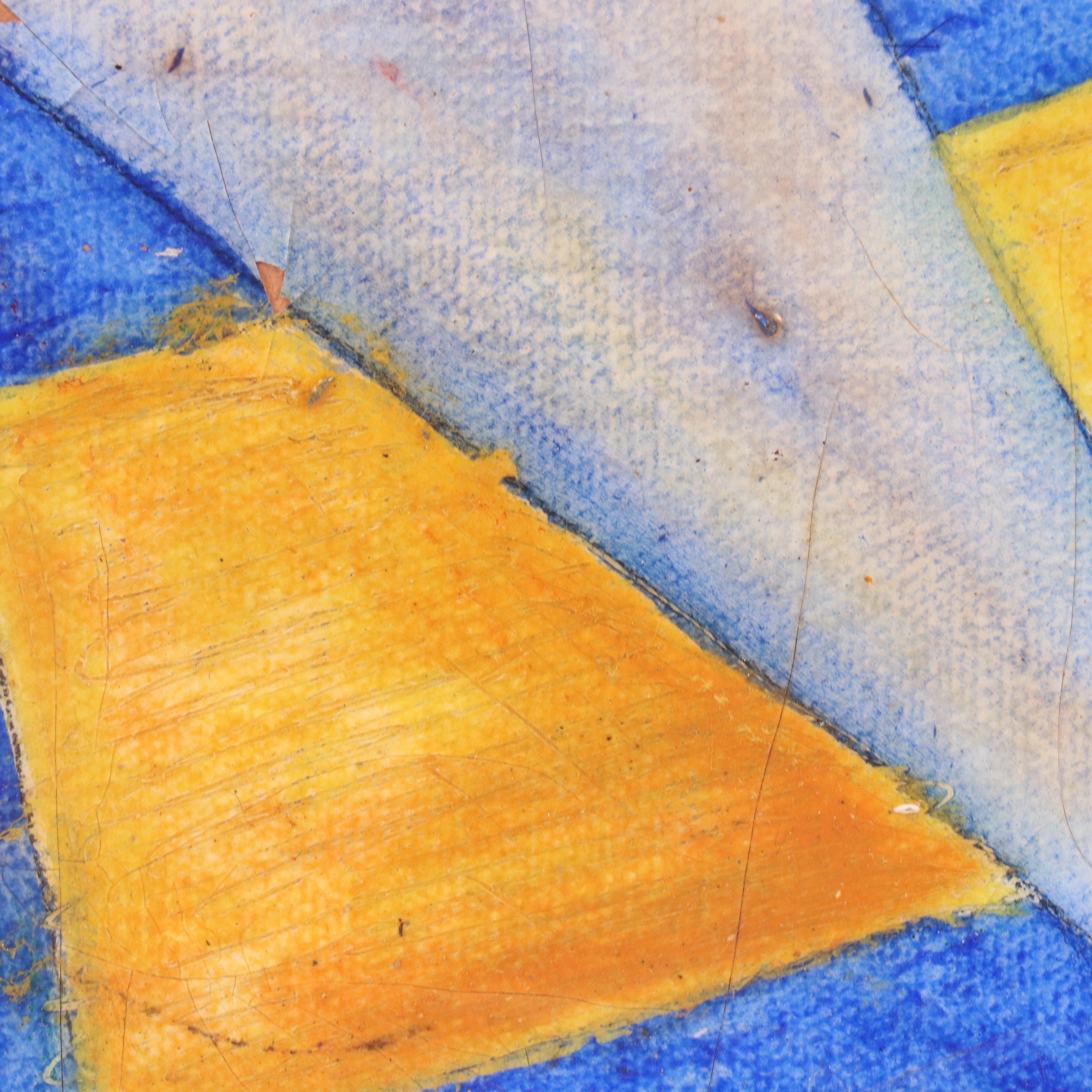 Reynolds Falce Abstract Mixed Media Painting "Geometrique," 1937