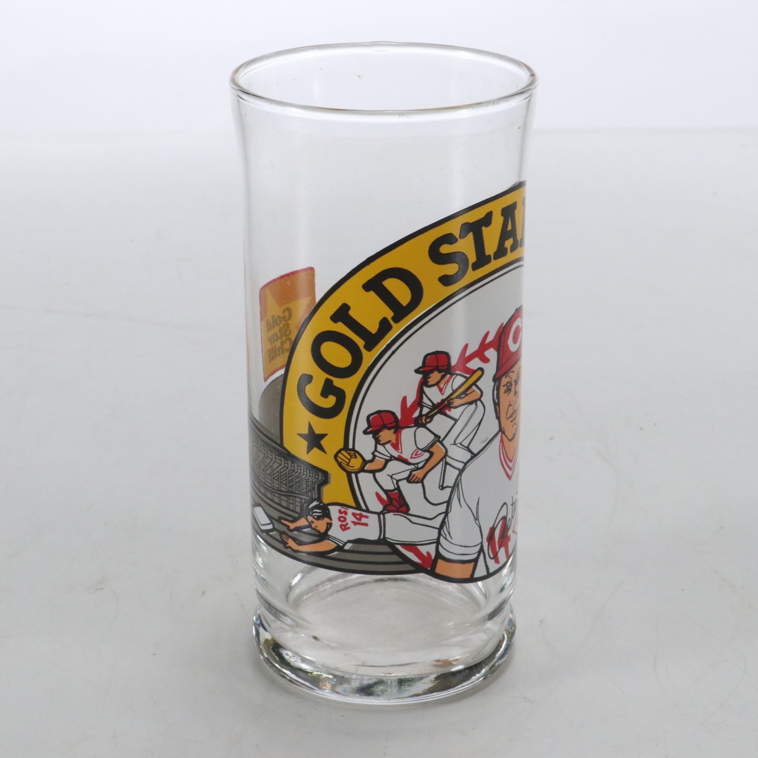 Libbey Glass Gold Star Chili Cincinnati Reds Pete Rose Commemorative Tumblers