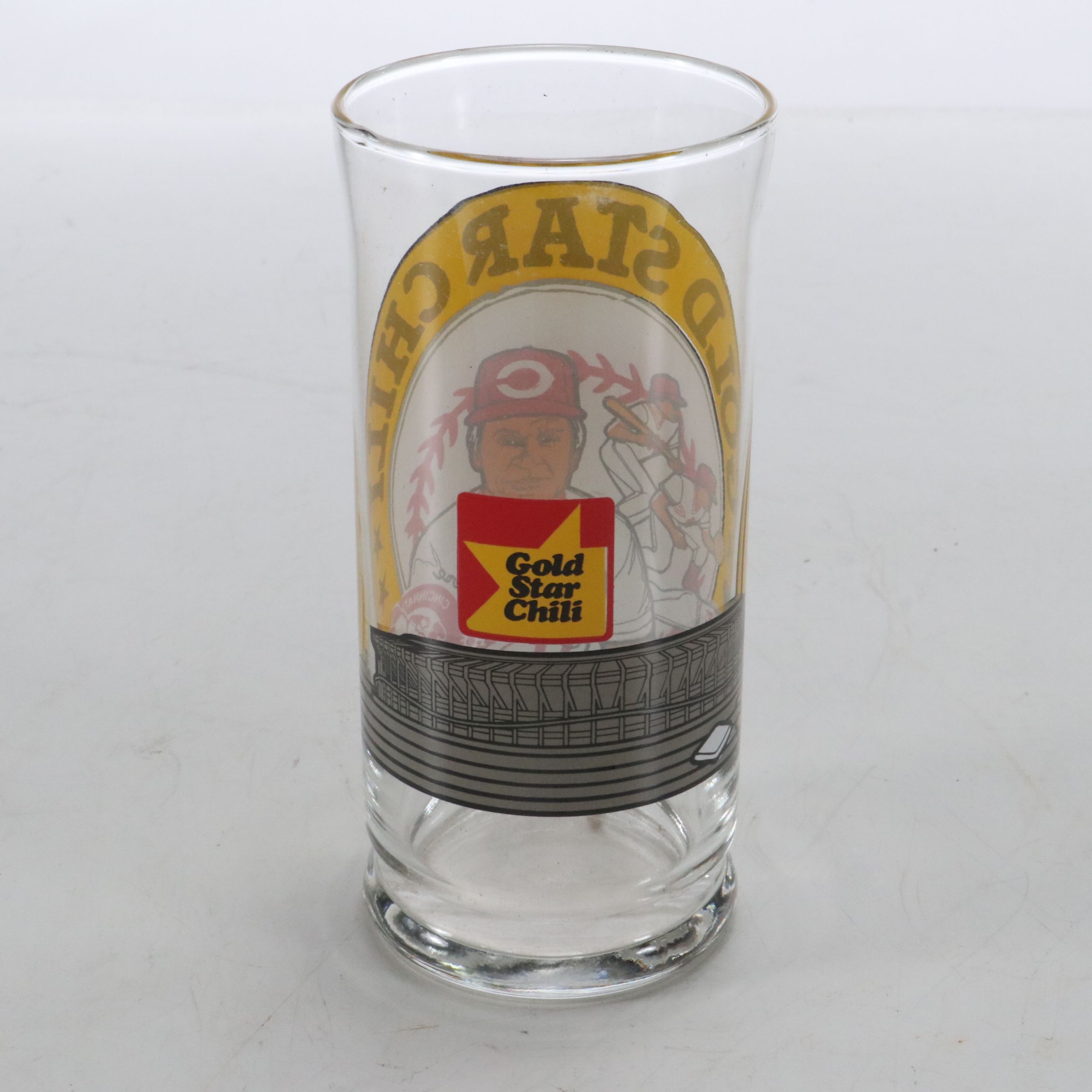 Libbey Glass Gold Star Chili Cincinnati Reds Pete Rose Commemorative Tumblers