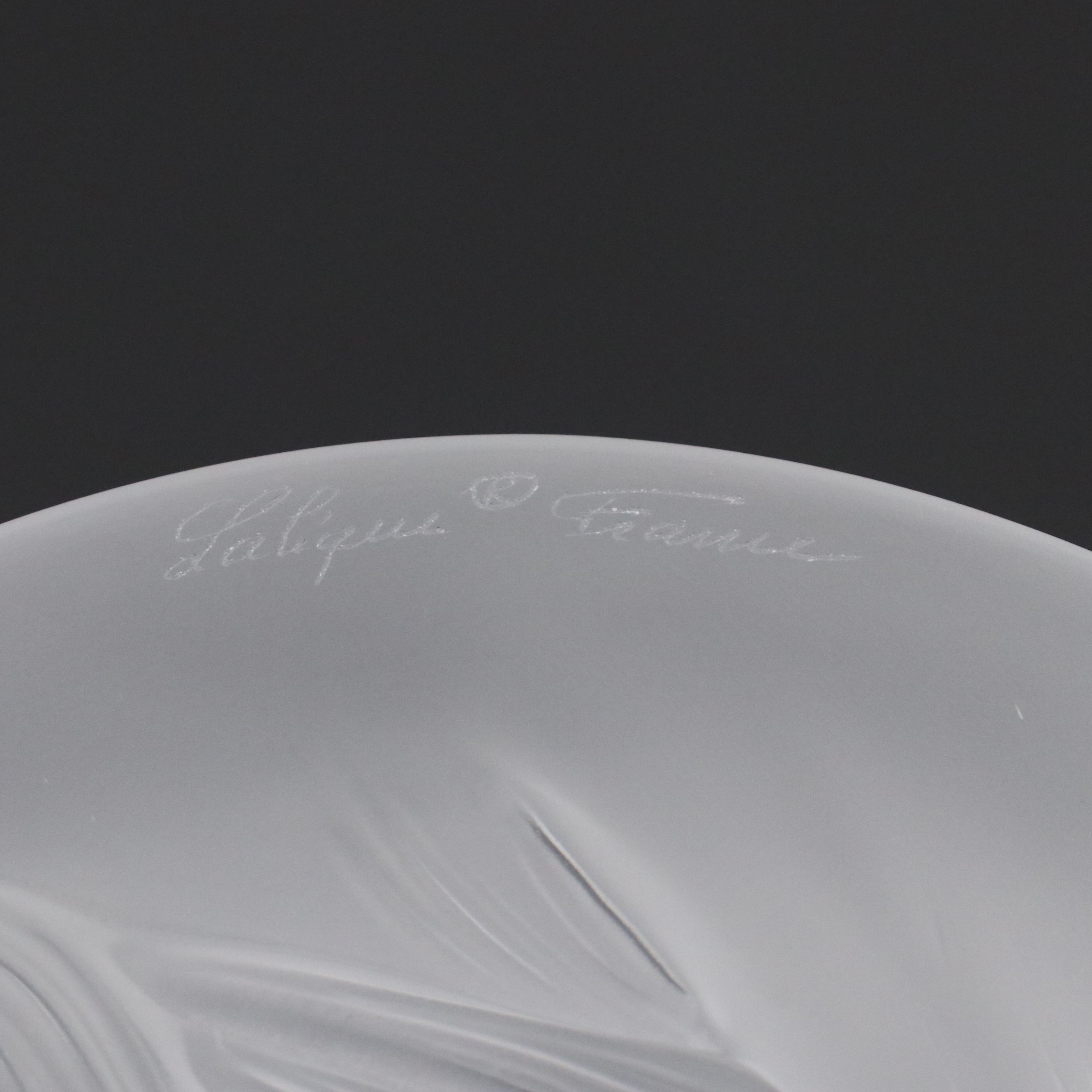 Lalique "Button Rose" Frosted Crystal Vase