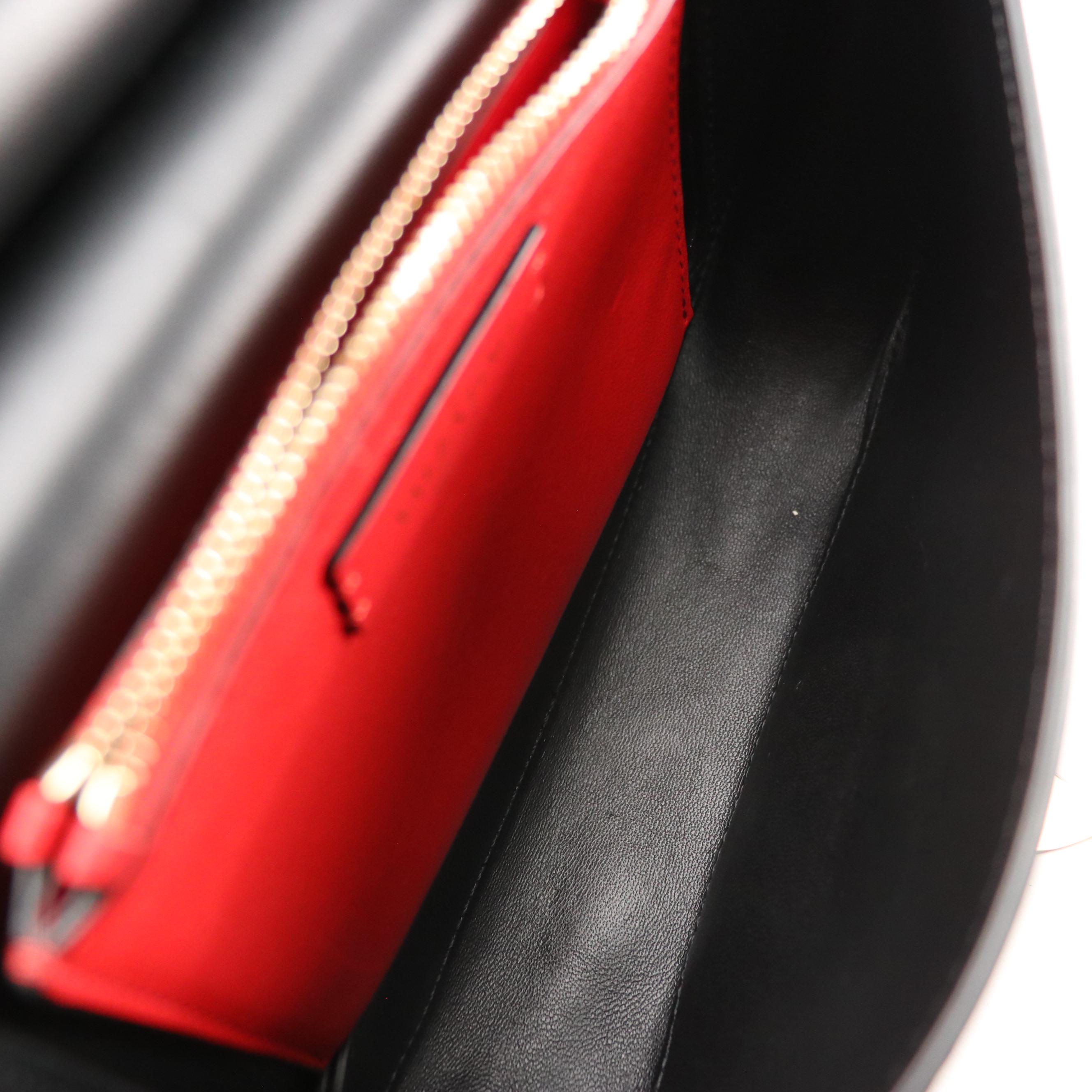 Valentino Garavani Rockstud Black Leather Saddle Bag