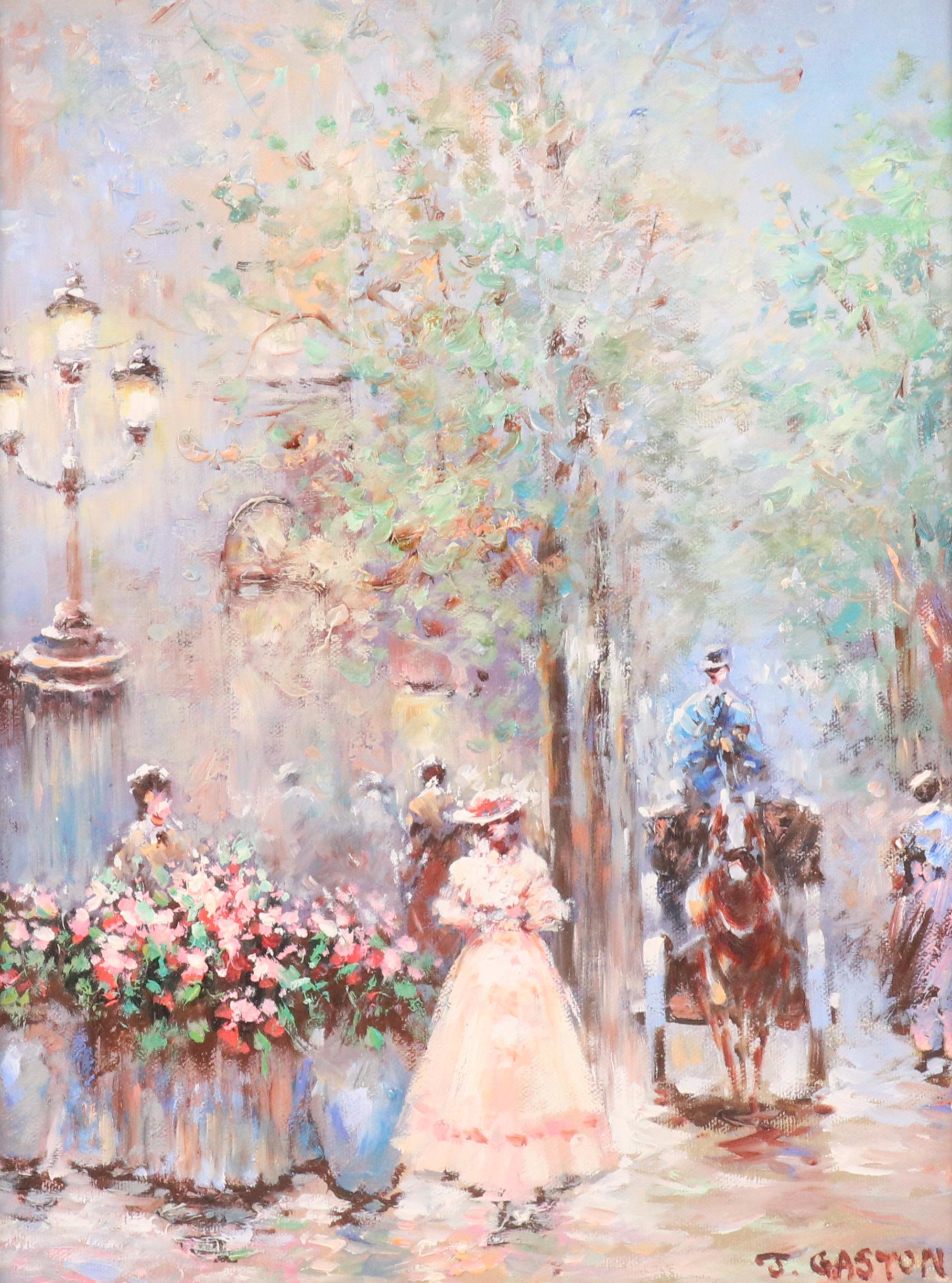 Johnny Gaston Impressionist Style Painting with Street Scene