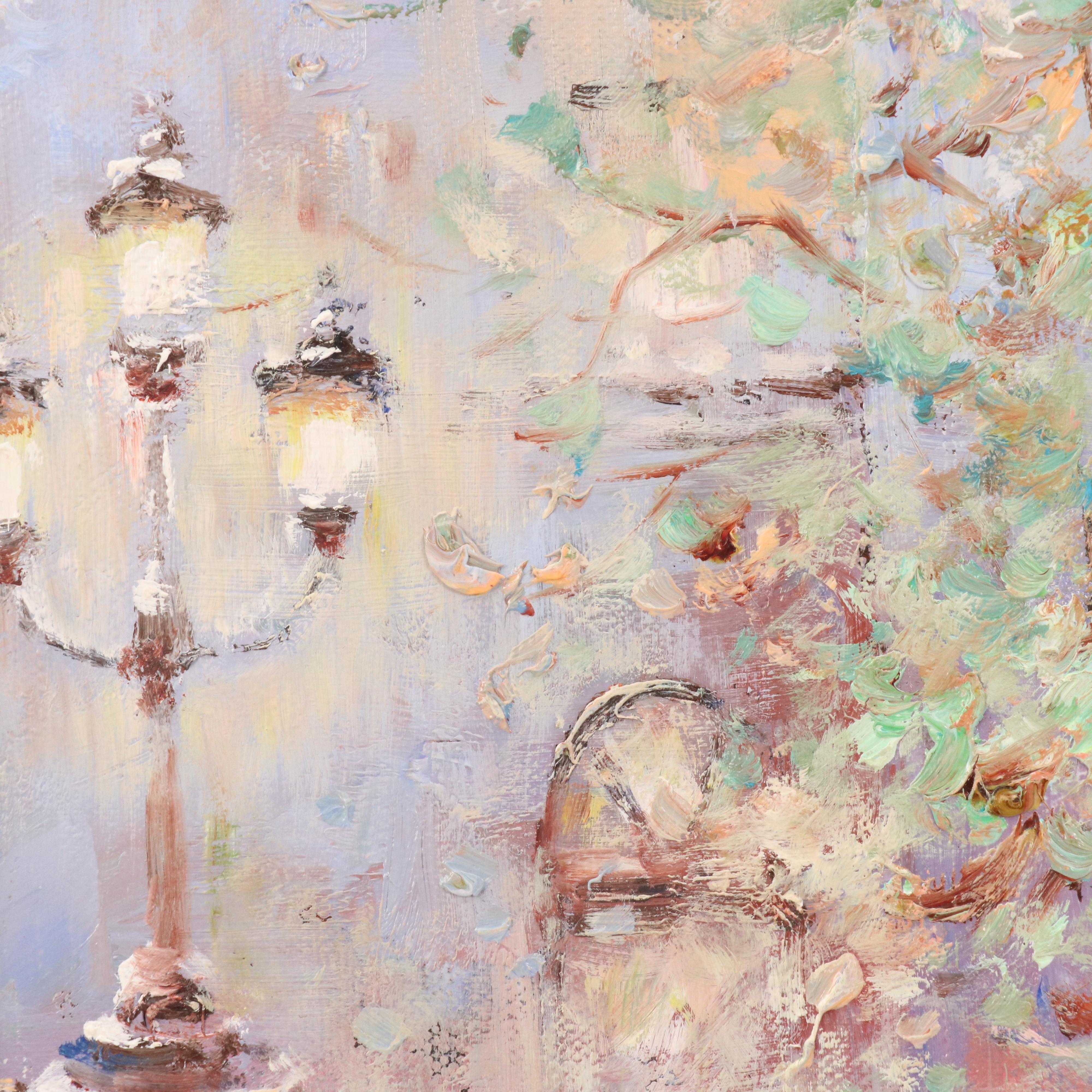 Johnny Gaston Impressionist Style Painting with Street Scene