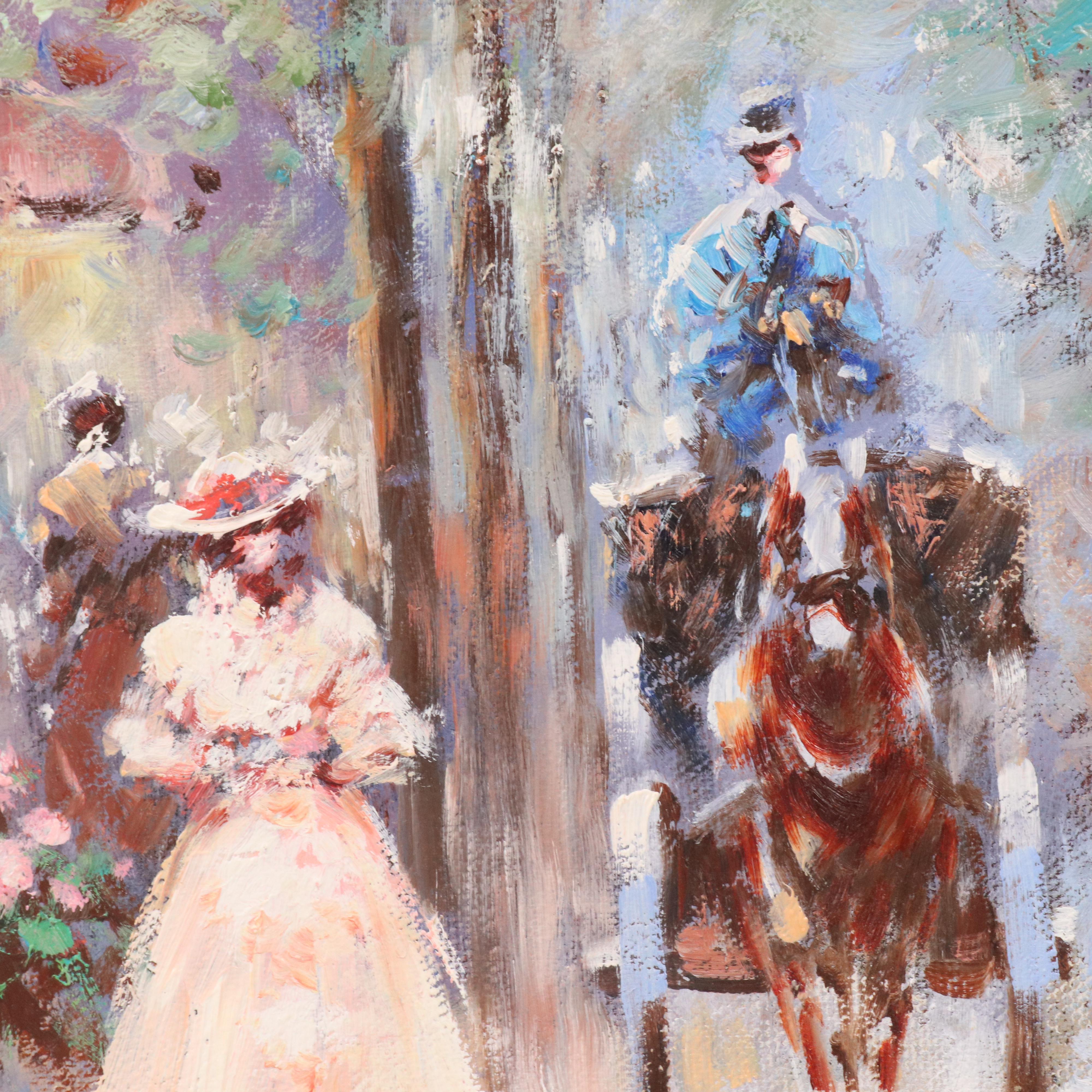 Johnny Gaston Impressionist Style Painting with Street Scene