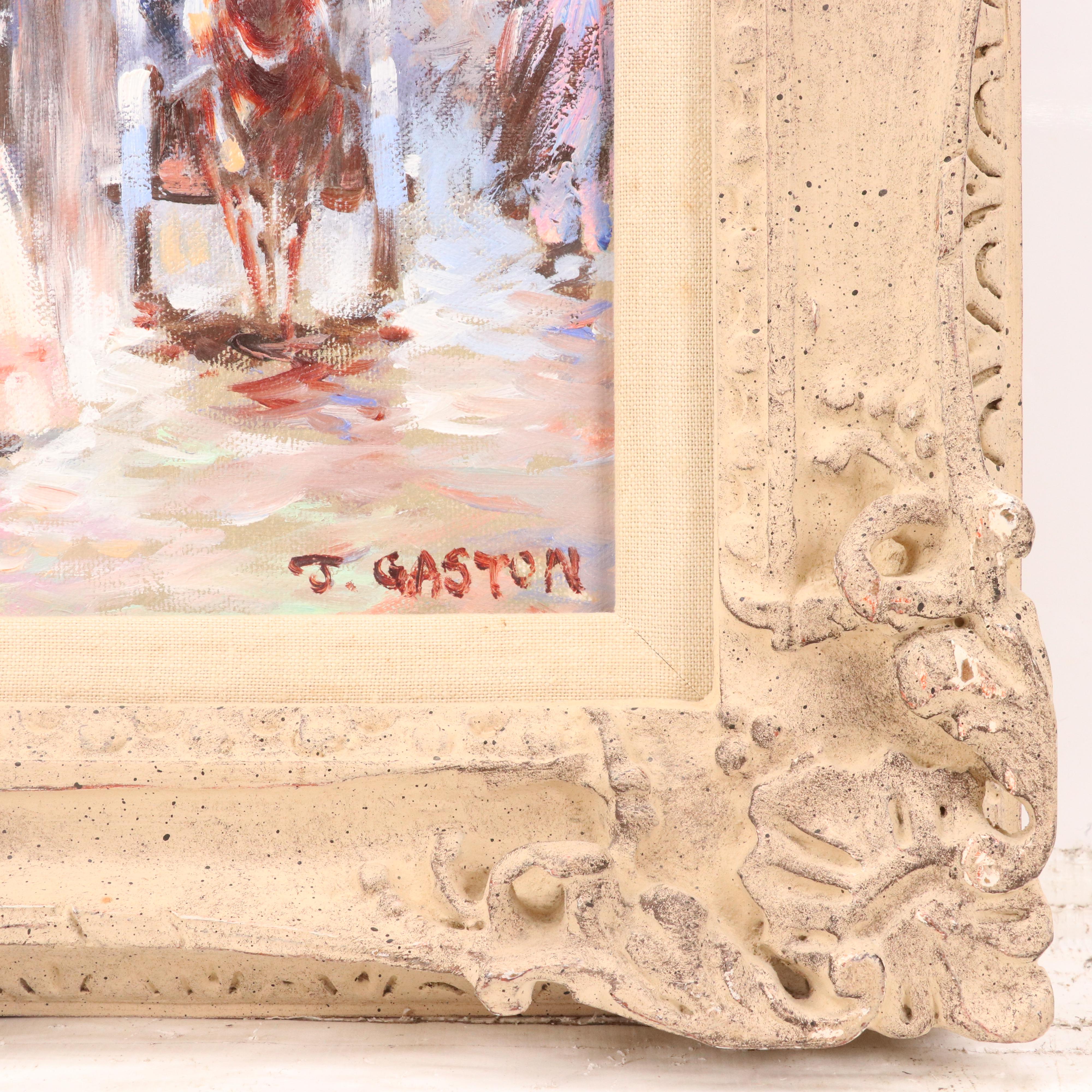 Johnny Gaston Impressionist Style Painting with Street Scene