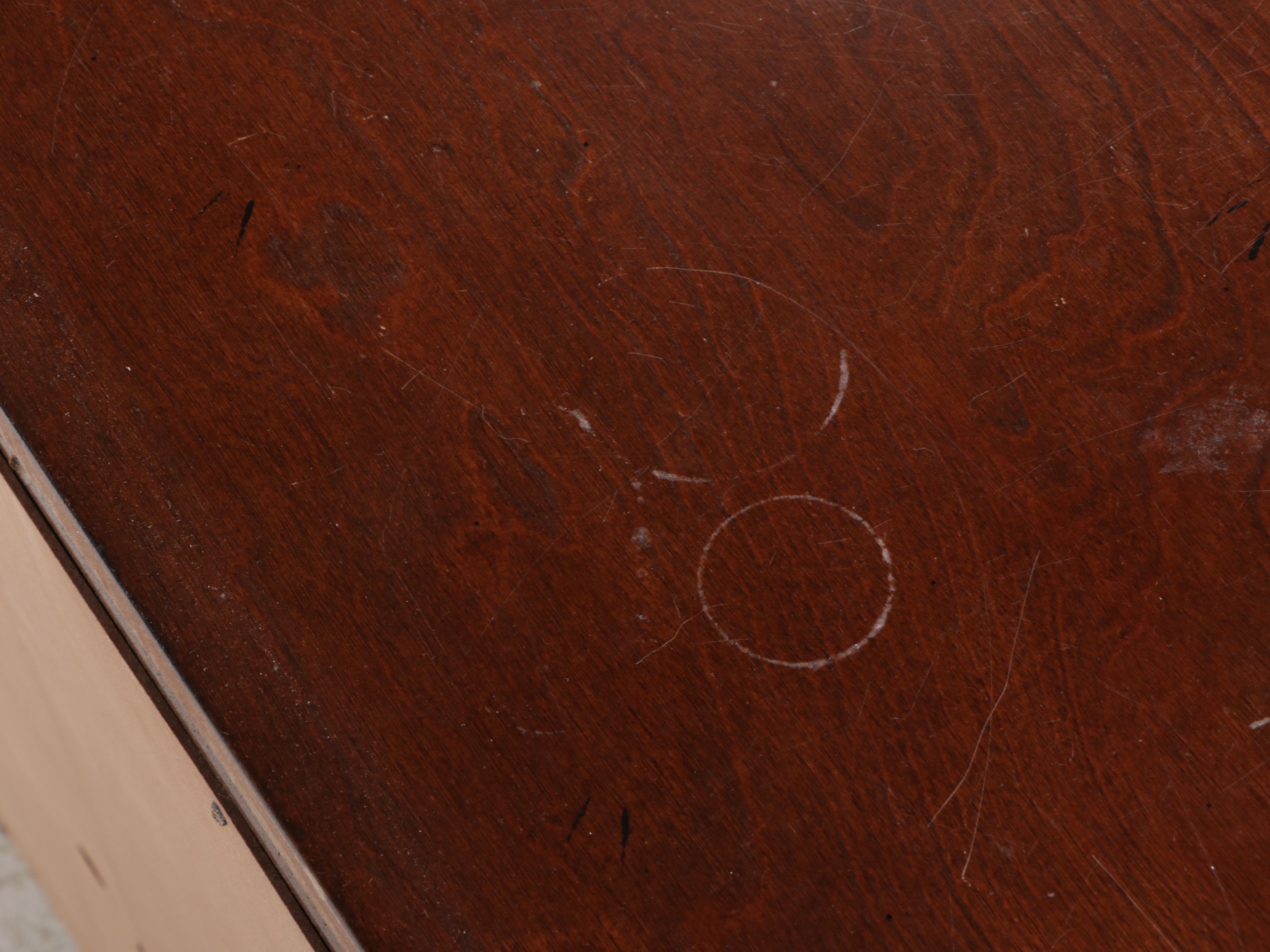 Contemporary Mahogany Finish Dresser