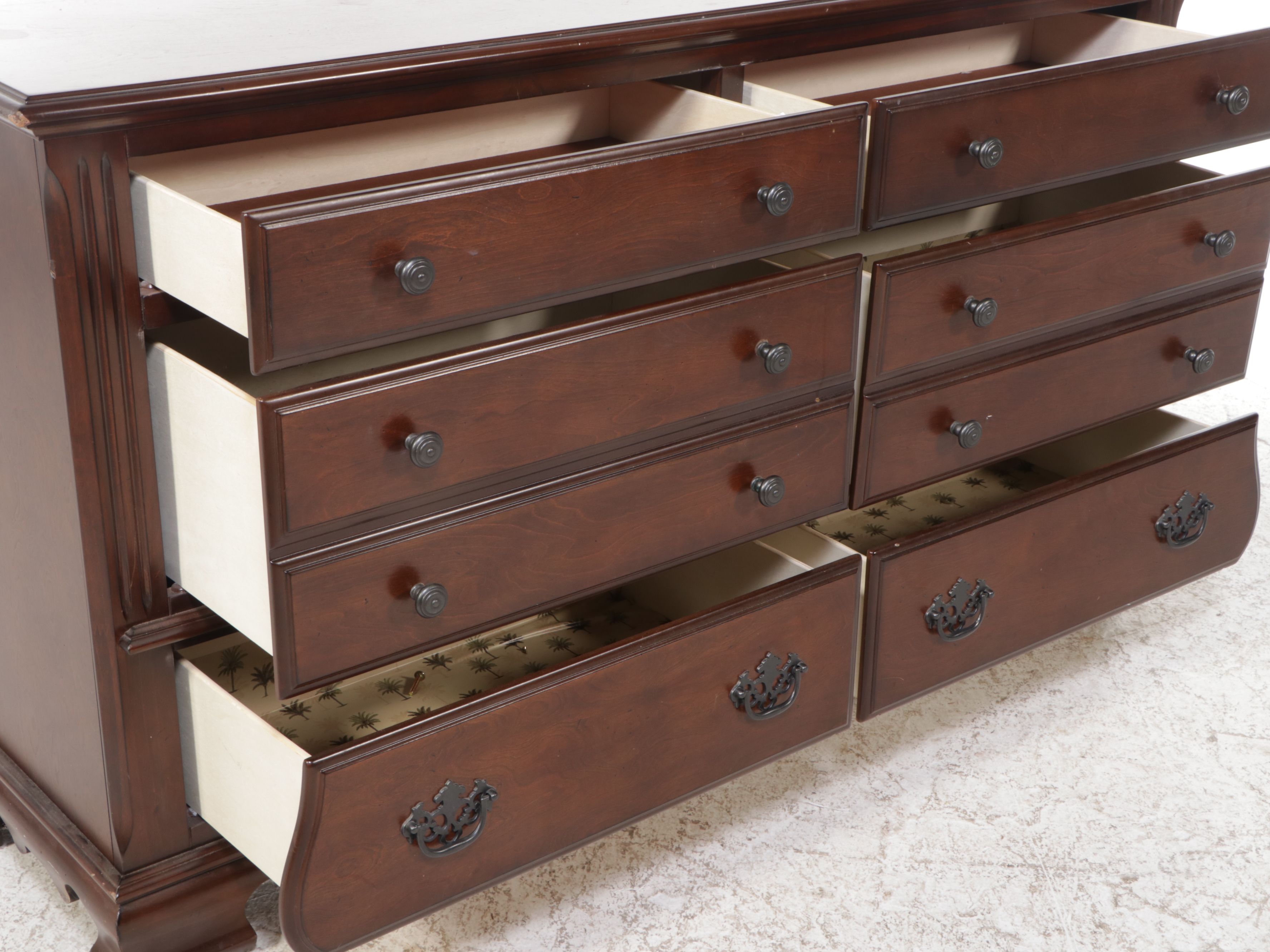 Contemporary Mahogany Finish Dresser