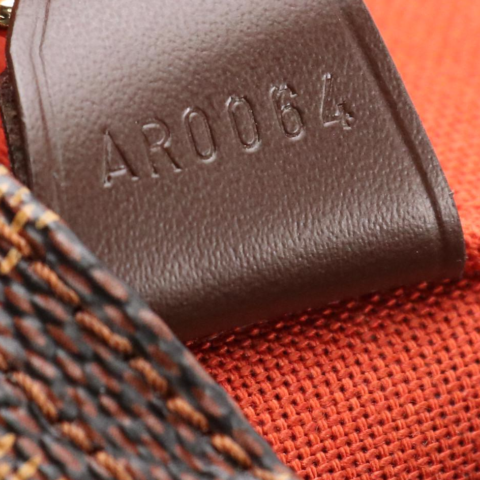 Louis Vuitton Greenwich PM Top Handle Bag in Damier Ebene Canvas and Leather