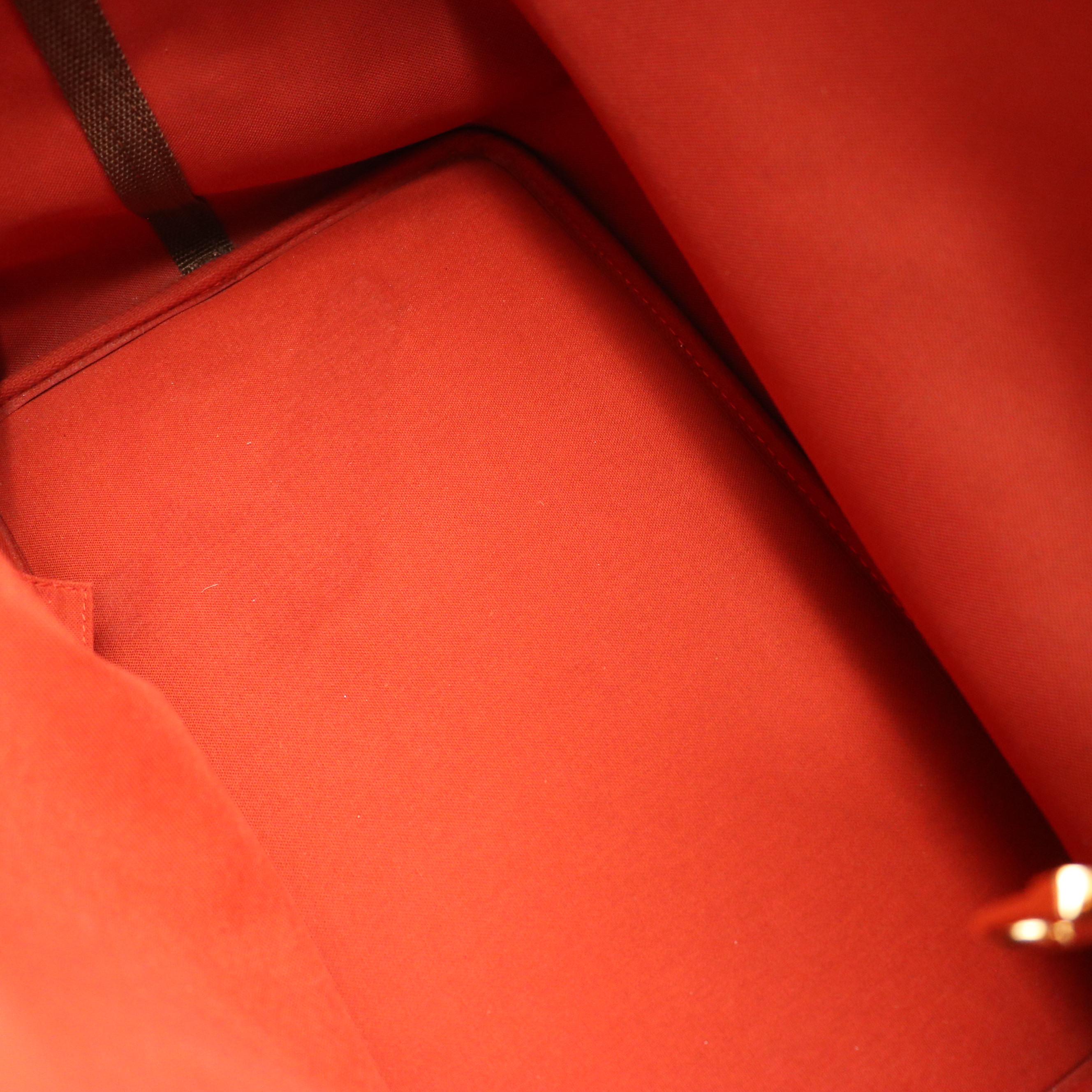 Louis Vuitton Greenwich PM Top Handle Bag in Damier Ebene Canvas and Leather