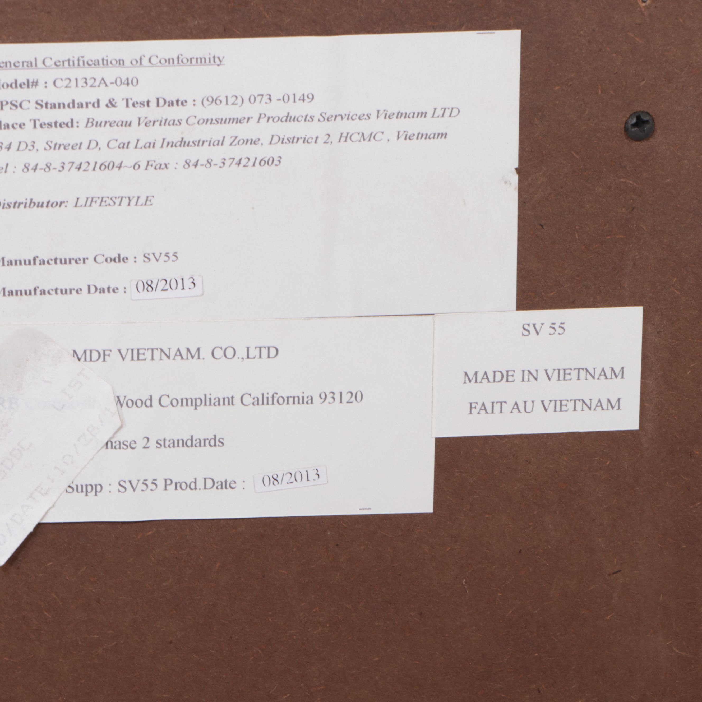 Contemporary Mahogany Finish Dresser