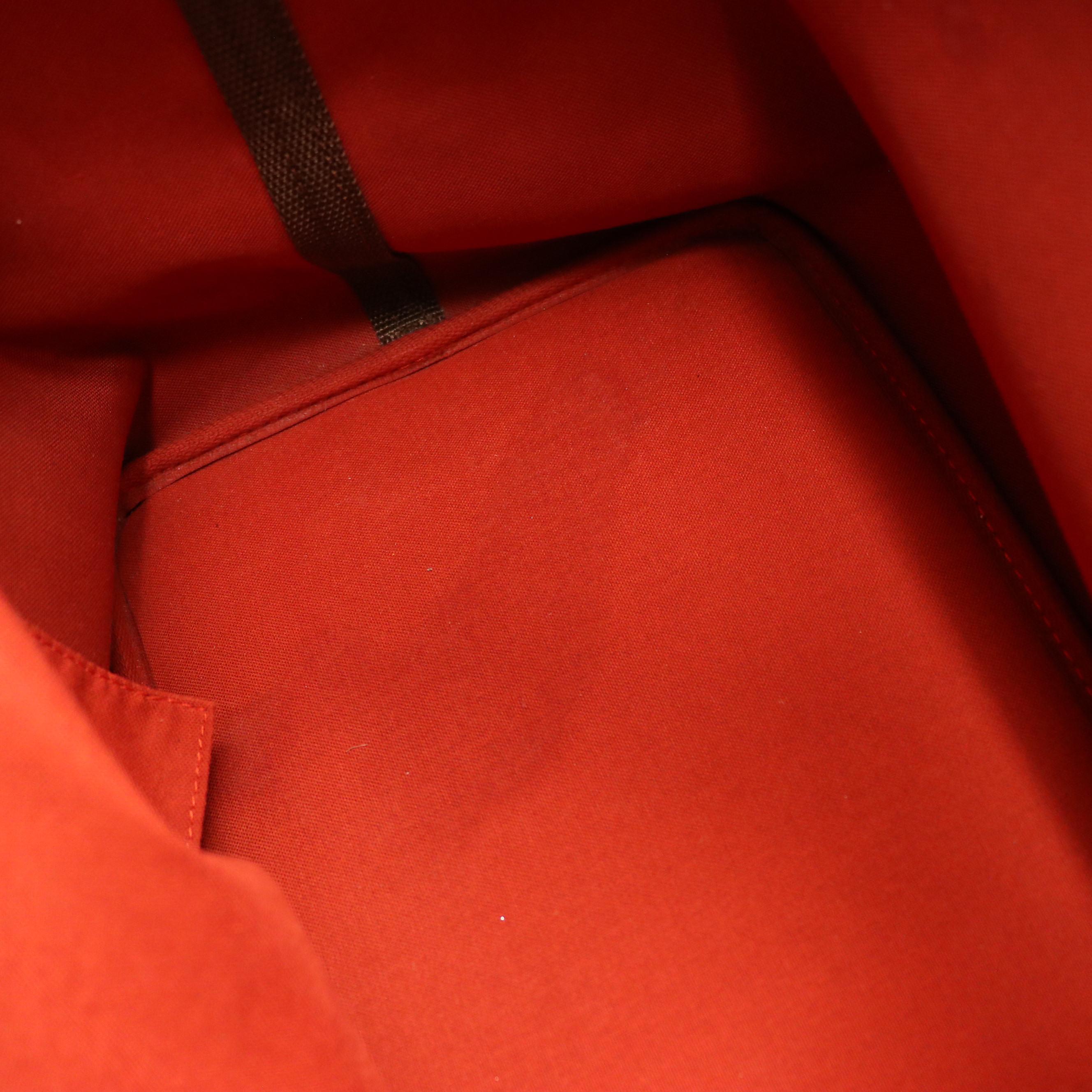 Louis Vuitton Greenwich PM Top Handle Bag in Damier Ebene Canvas and Leather