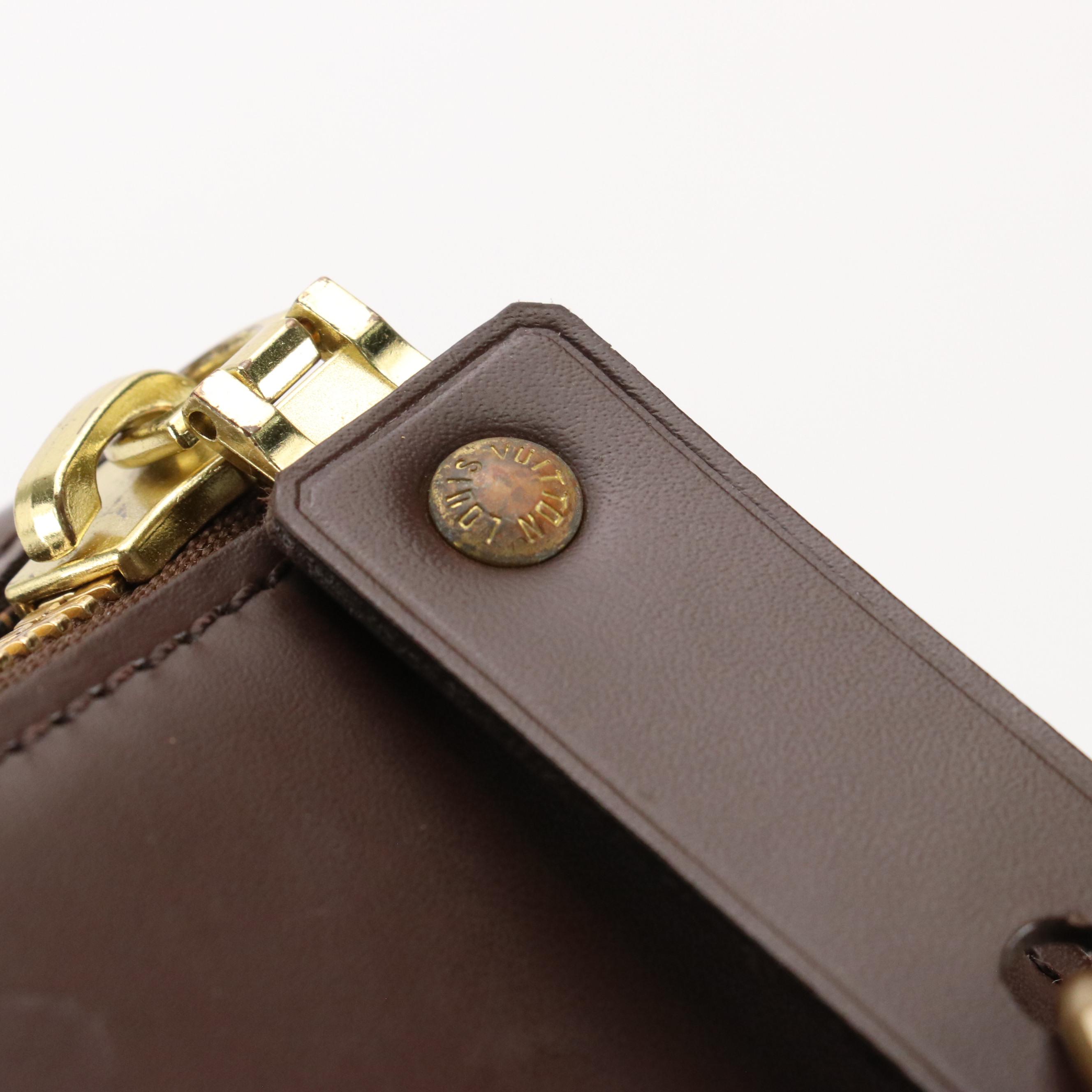 Louis Vuitton Greenwich PM Top Handle Bag in Damier Ebene Canvas and Leather