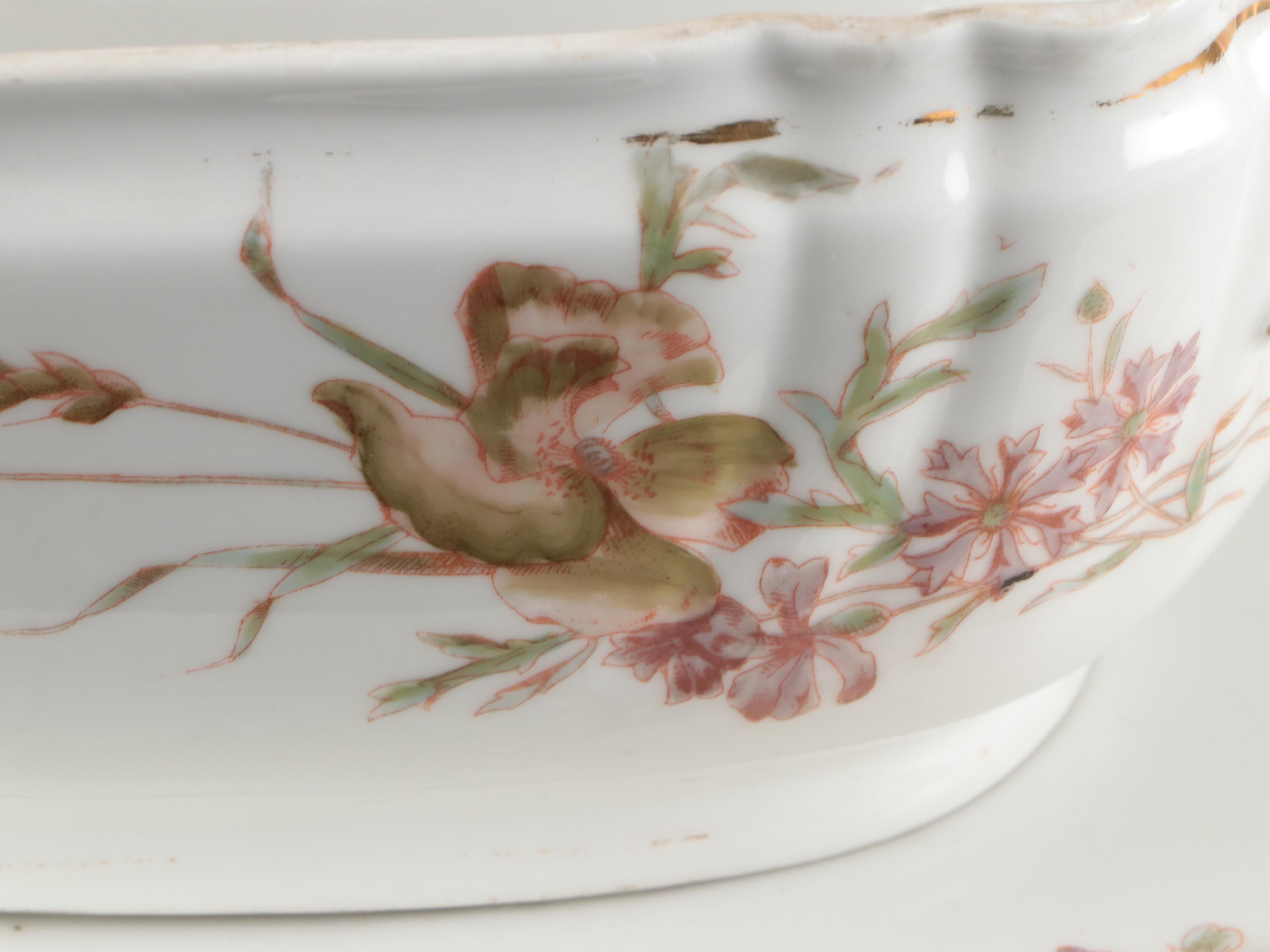 Marx & Gutherz Victorian Austrian Porcelain Dinnerware and Serving Pieces