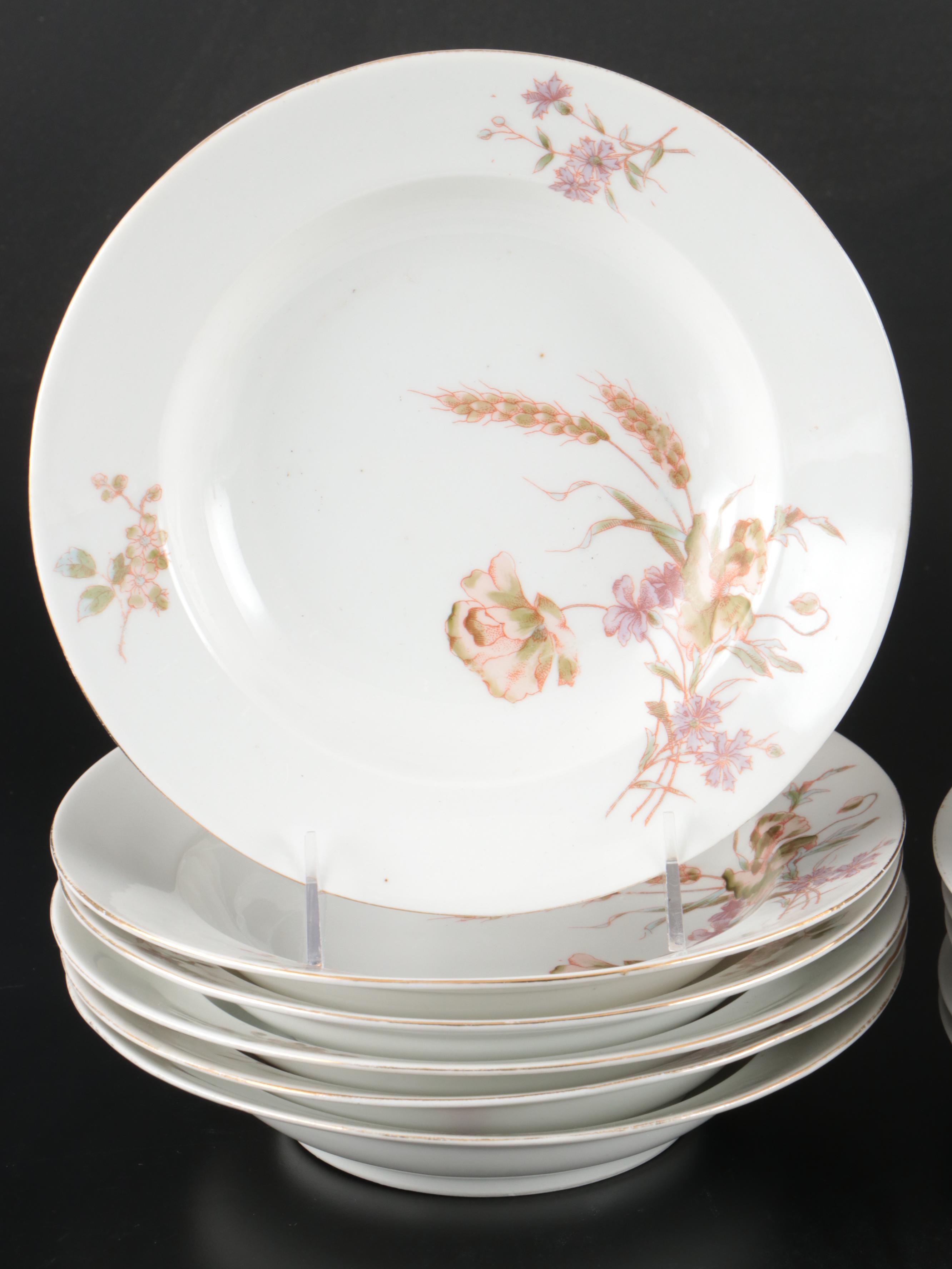 Marx & Gutherz Victorian Austrian Porcelain Dinnerware and Serving Pieces