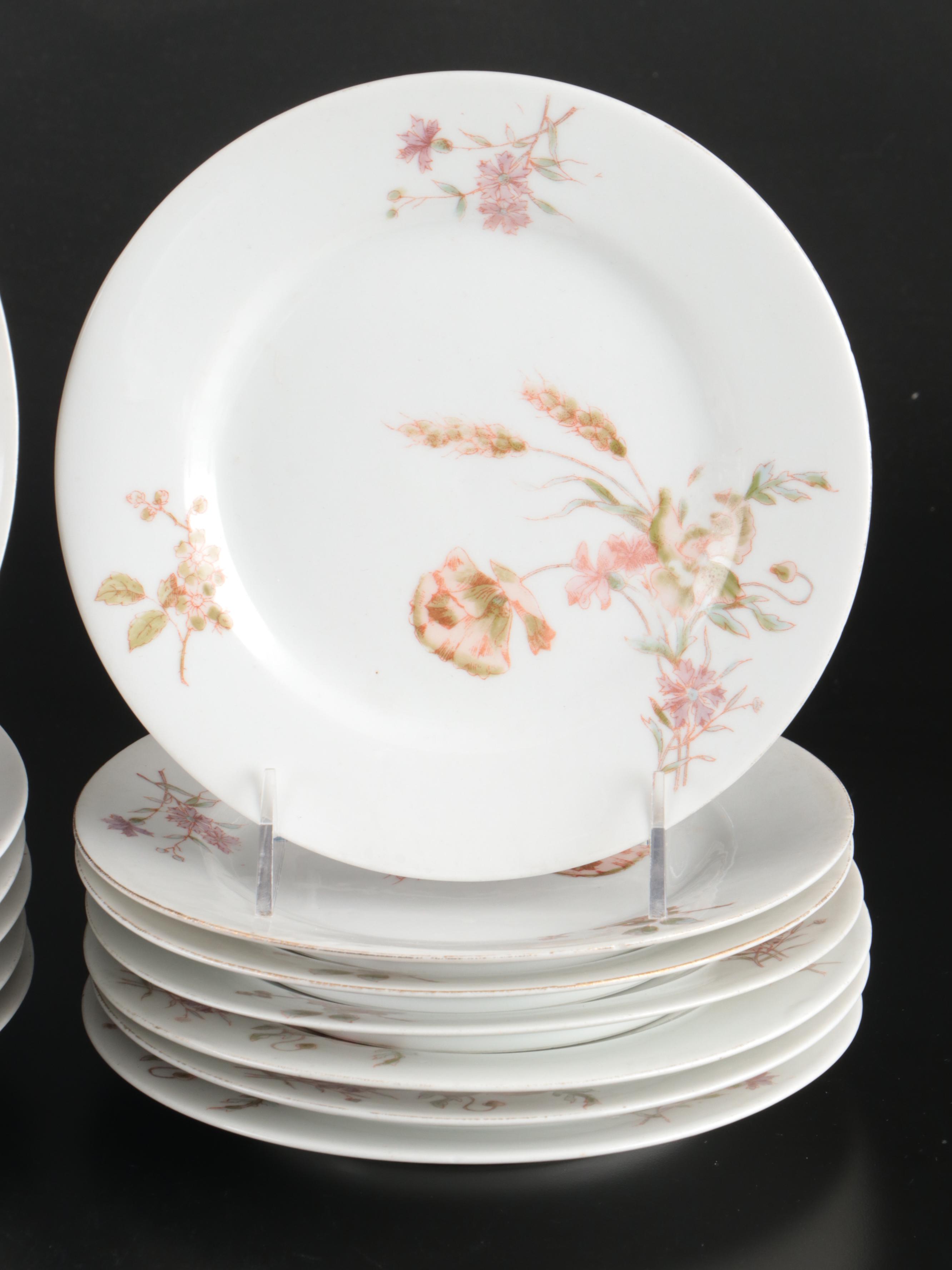 Marx & Gutherz Victorian Austrian Porcelain Dinnerware and Serving Pieces