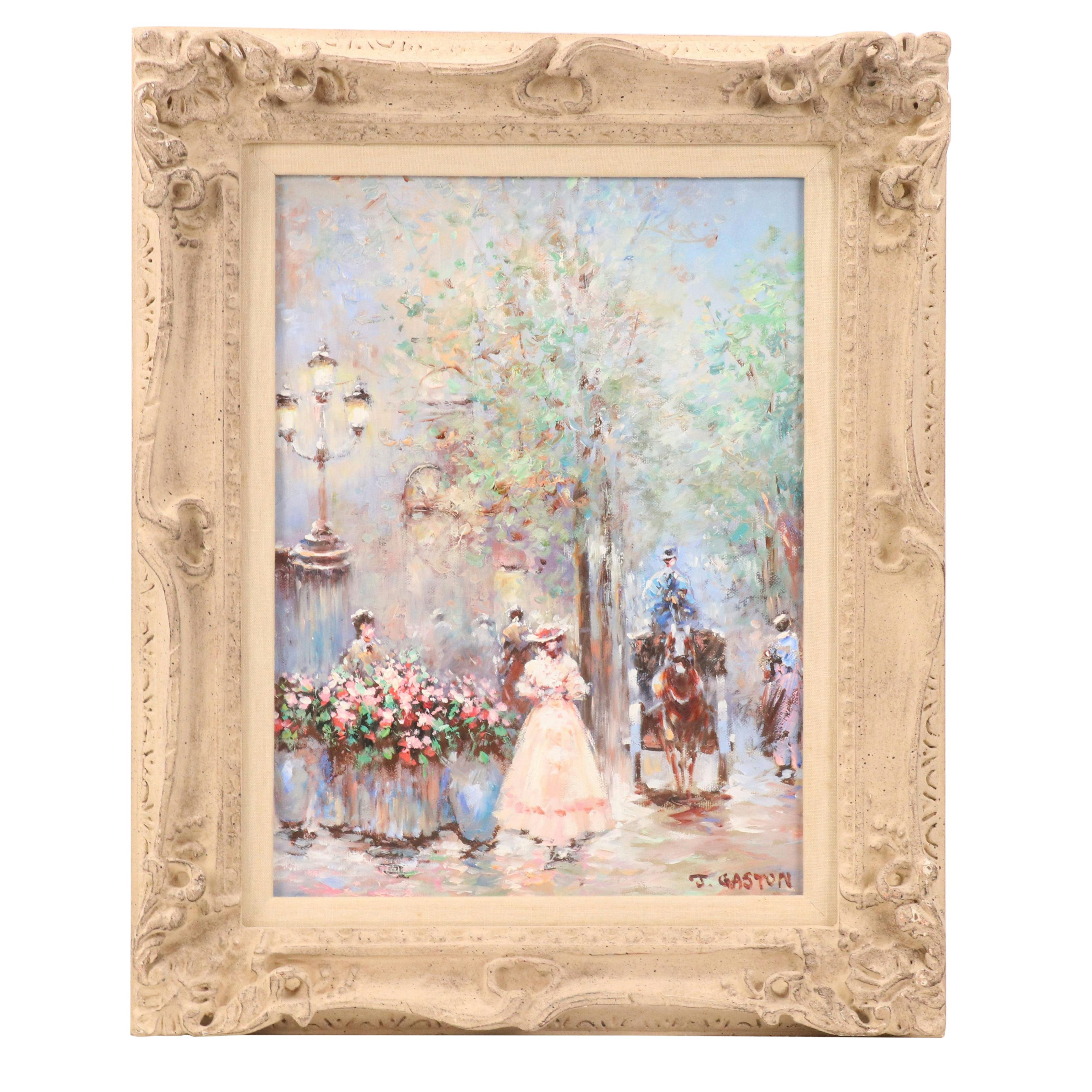 Johnny Gaston Impressionist Style Painting with Street Scene