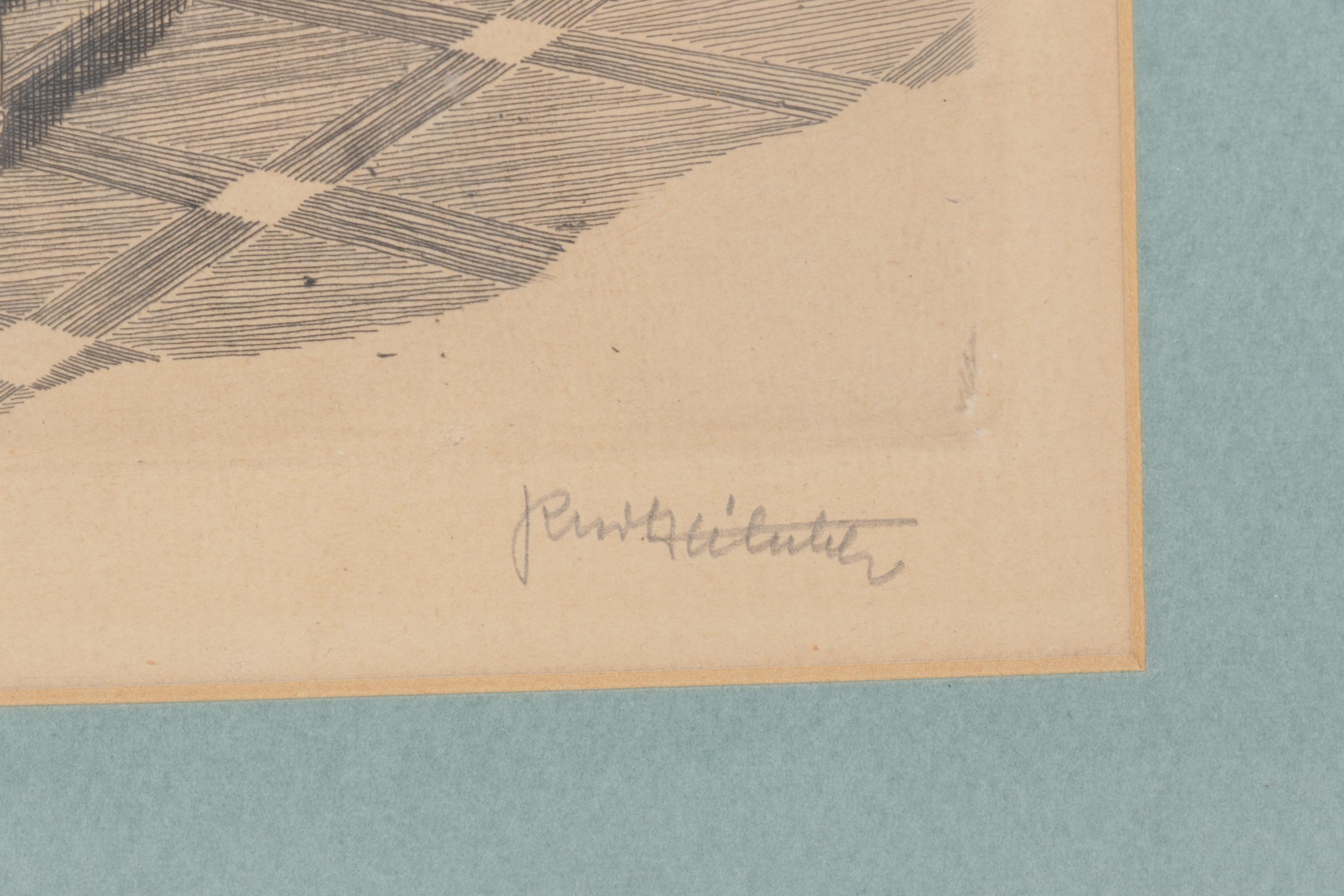 Hand-Colored Etching after Kurt Hilscher "Der Kunstfreund", Early to Mid-20th C.