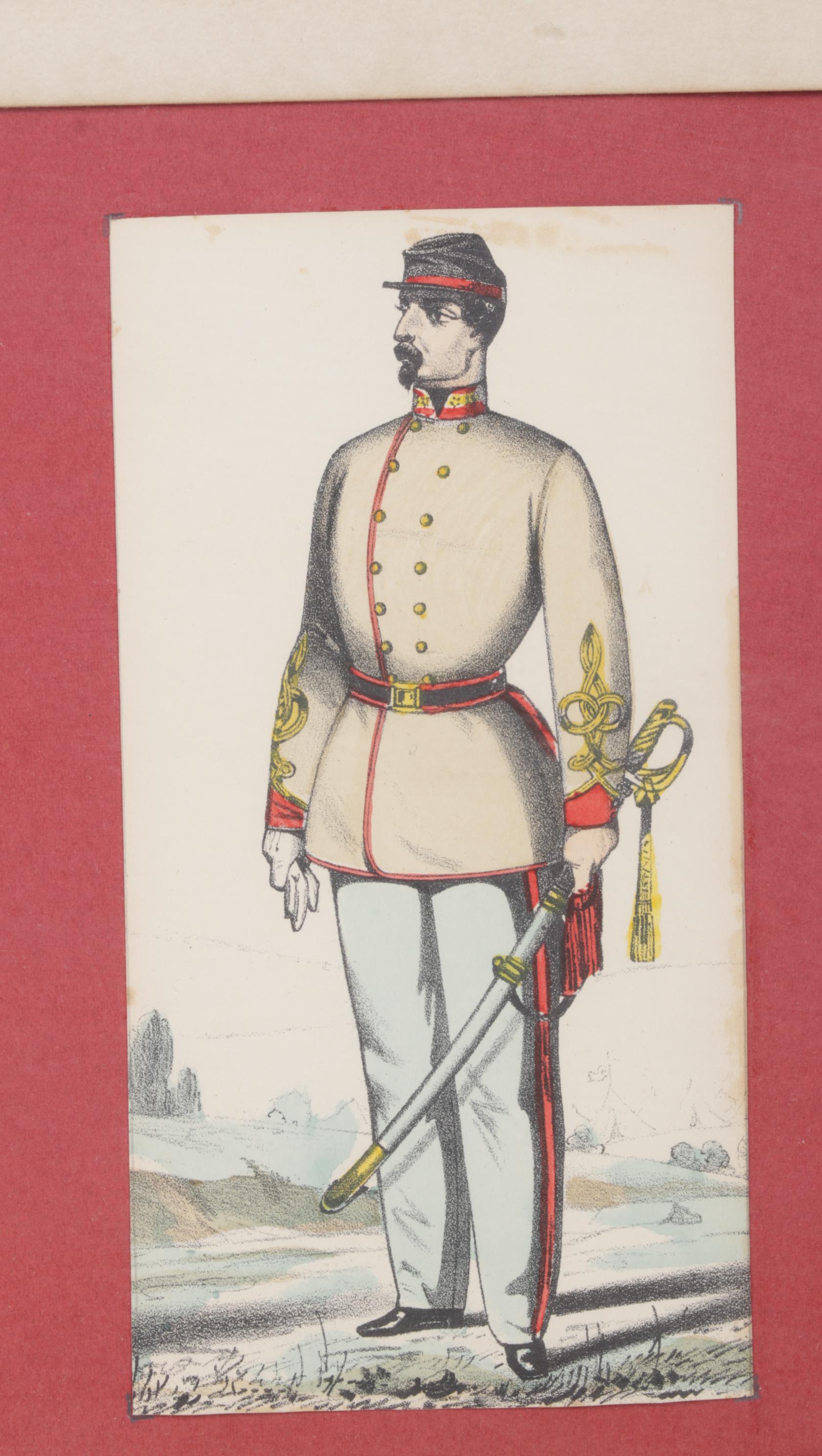 Ernest Crehen Print Series of Confederate Soldier Uniforms