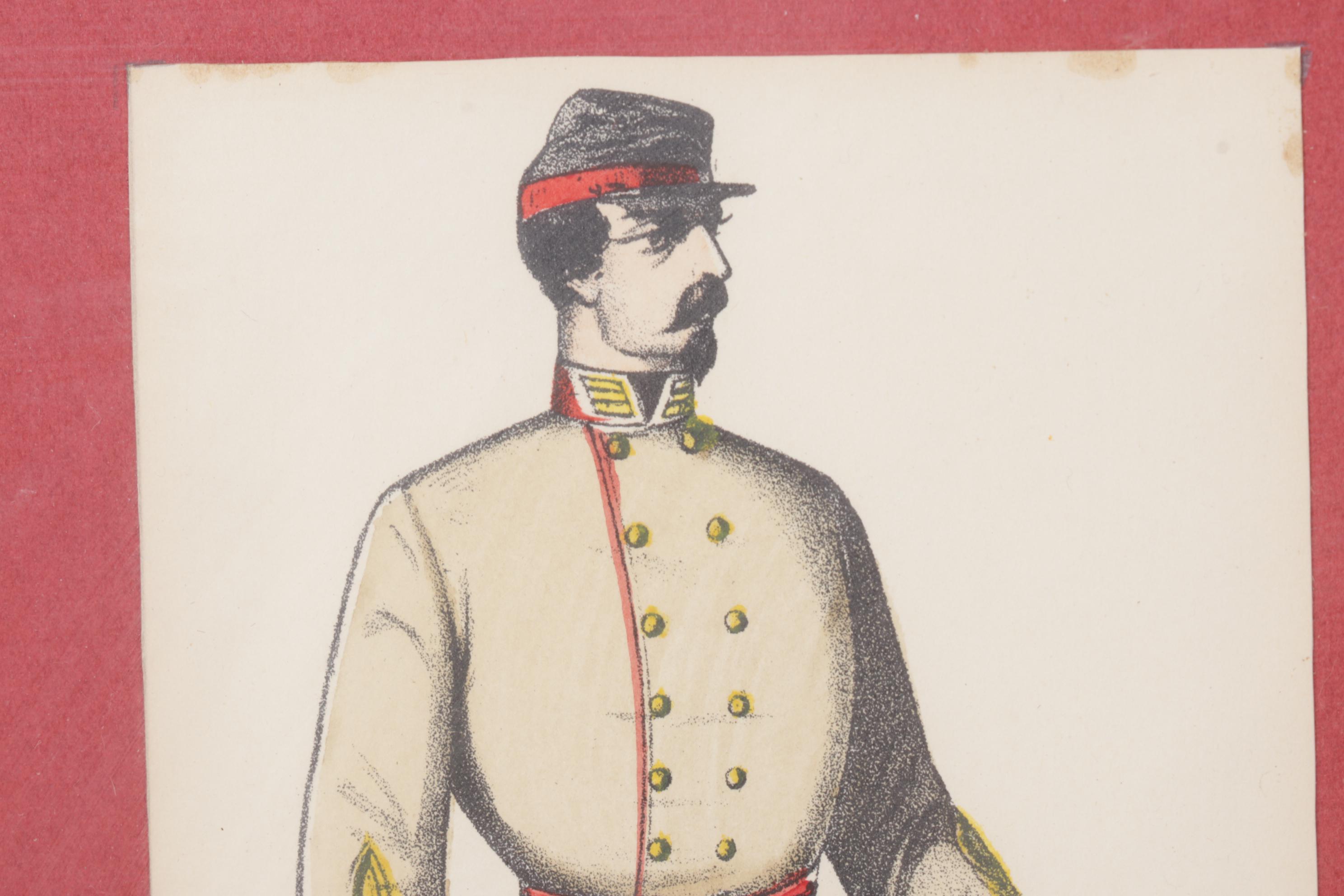 Ernest Crehen Print Series of Confederate Soldier Uniforms