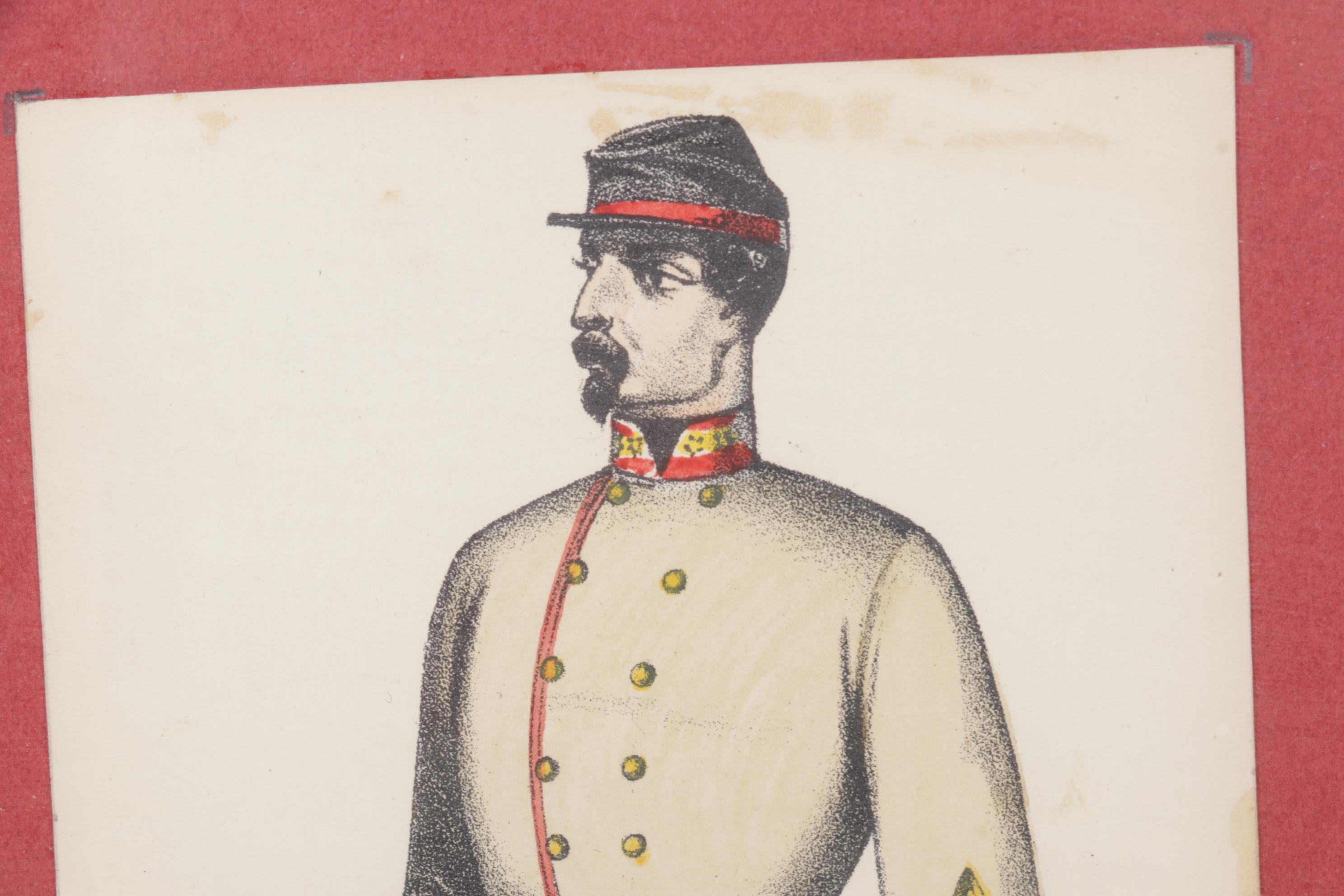 Ernest Crehen Print Series of Confederate Soldier Uniforms