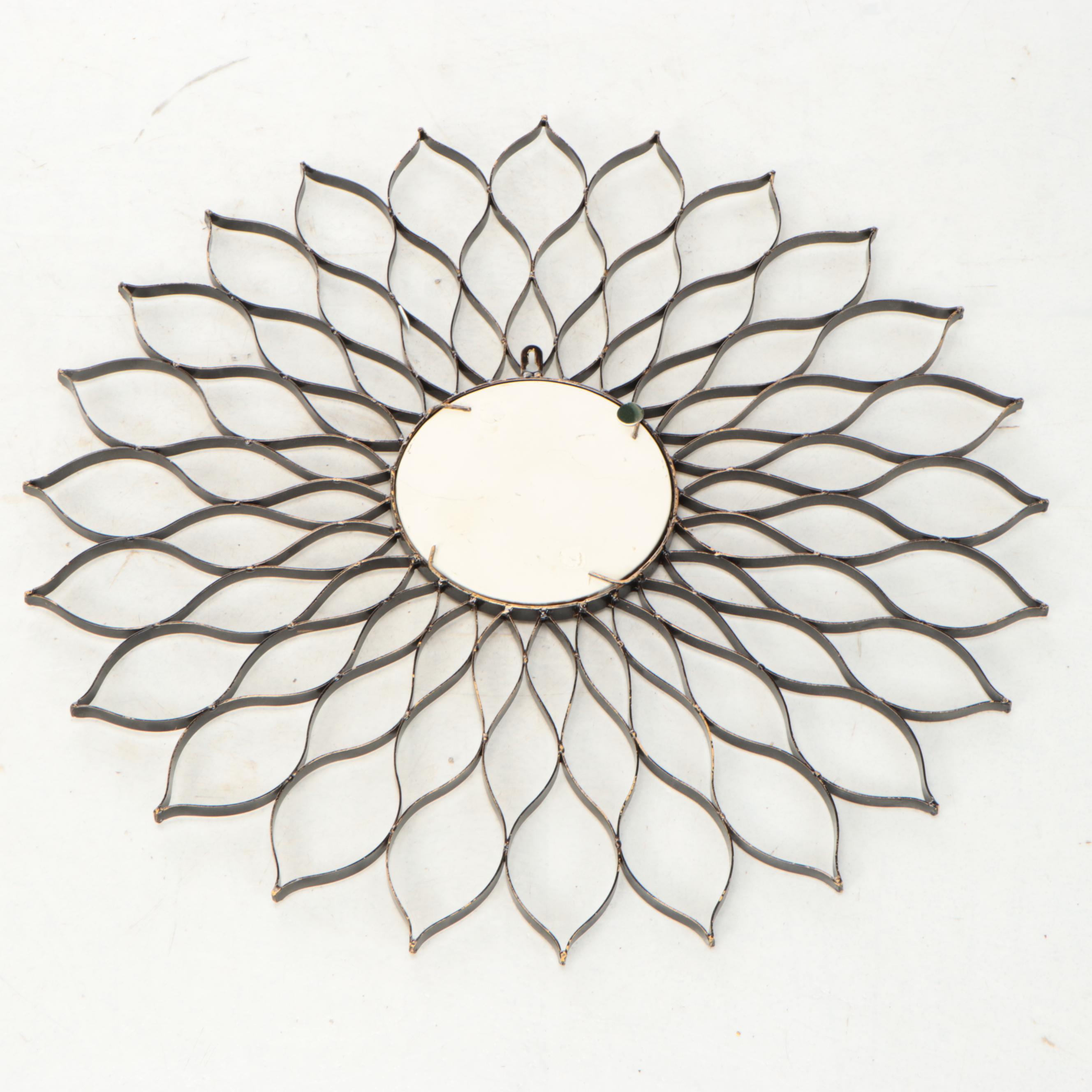 Abstract Metal and Flower Shaped Wall Plaques