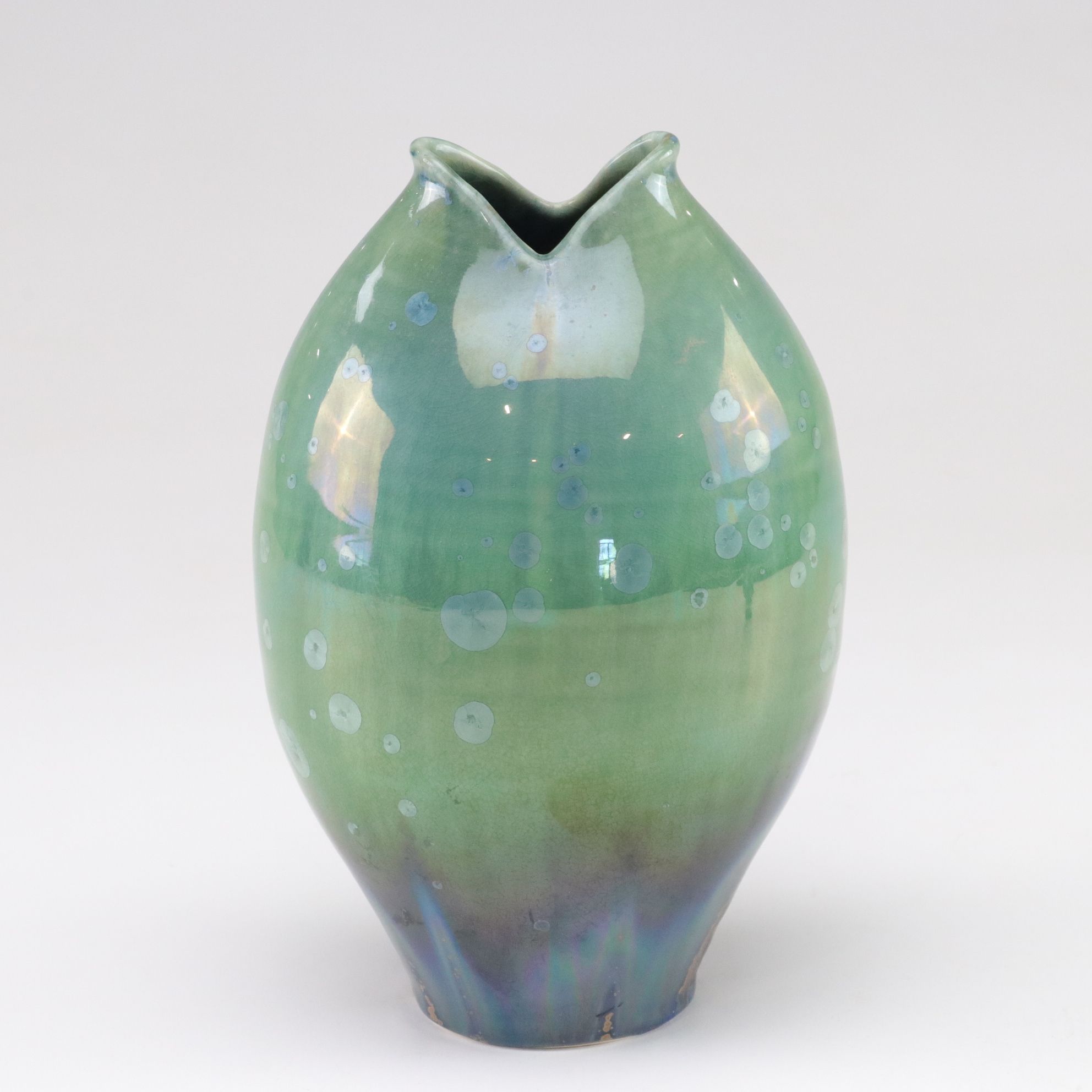 Fulper Pottery & Other Flambeaux Ceramic Flower Vases