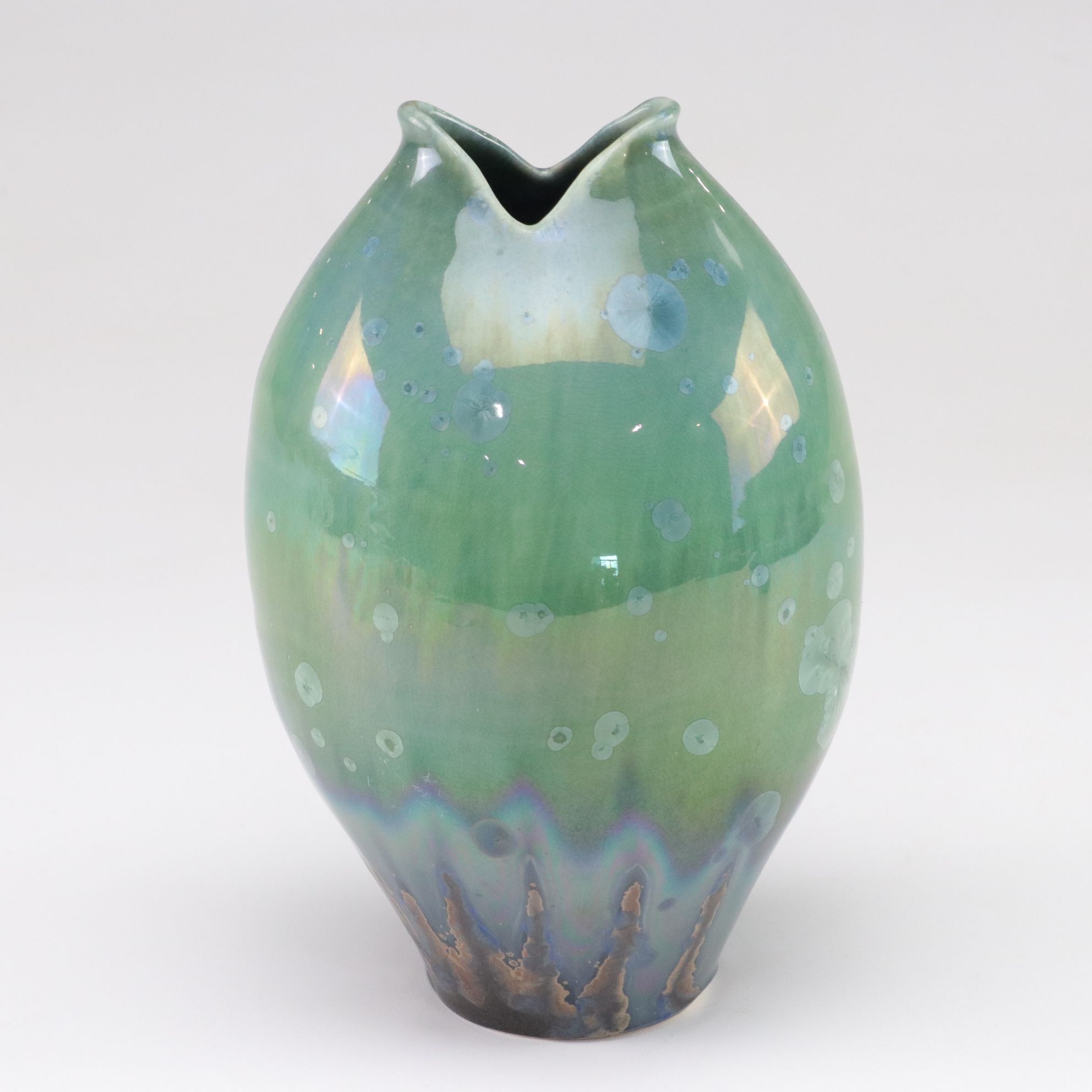 Fulper Pottery & Other Flambeaux Ceramic Flower Vases