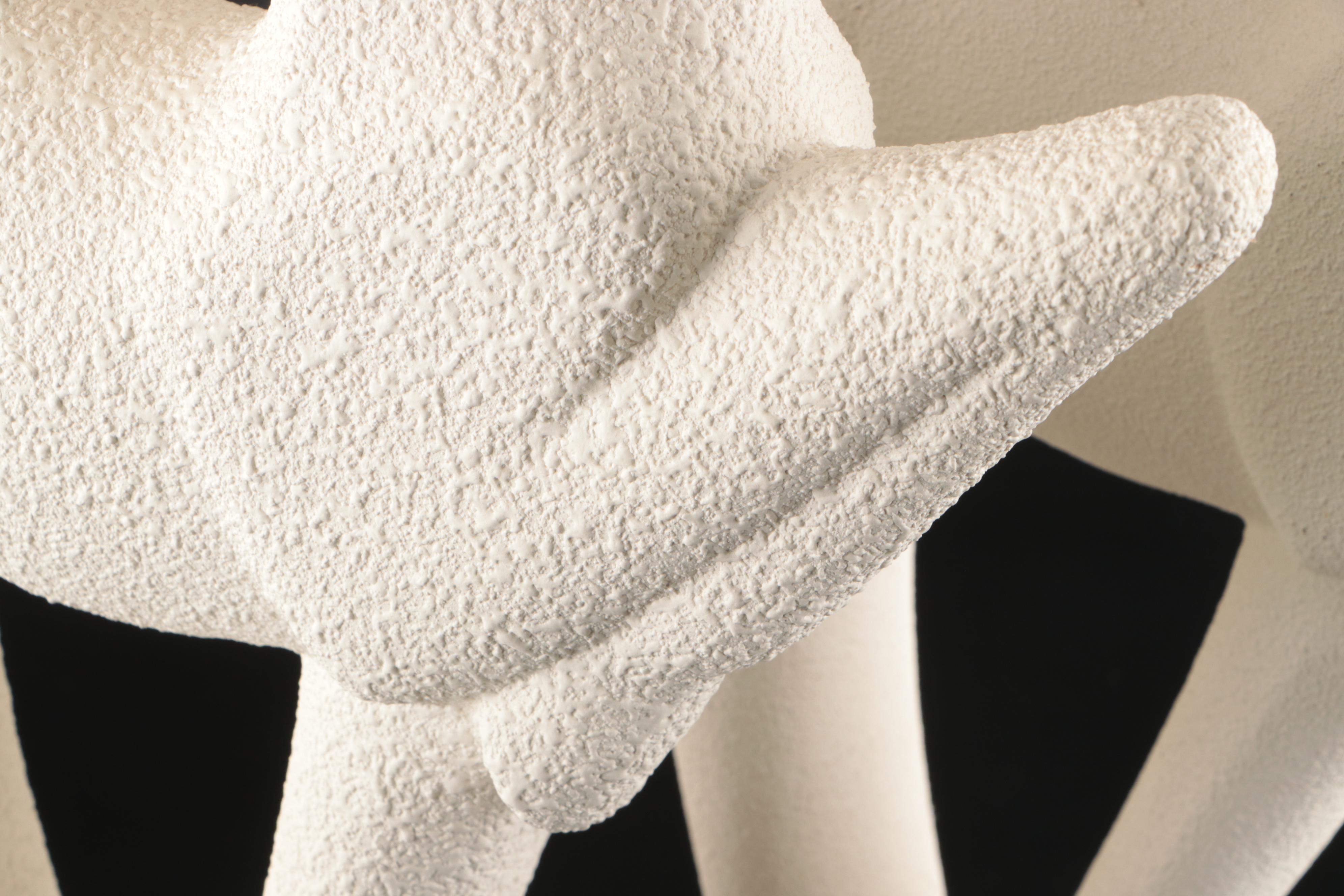 Pair of Haeger Matte Textured Ceramic Gazelles, Late 20th Century