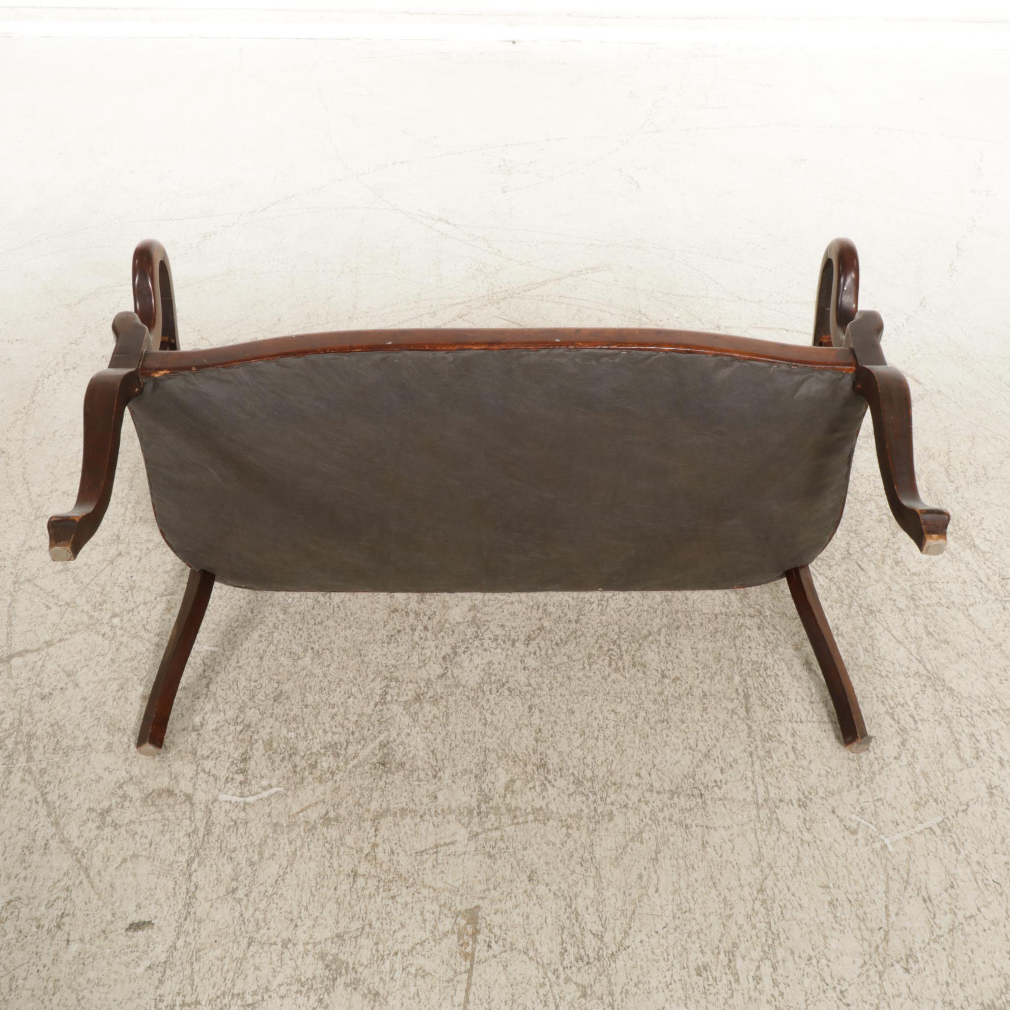 Victorian Slat-Back Settle, Early 20th Century