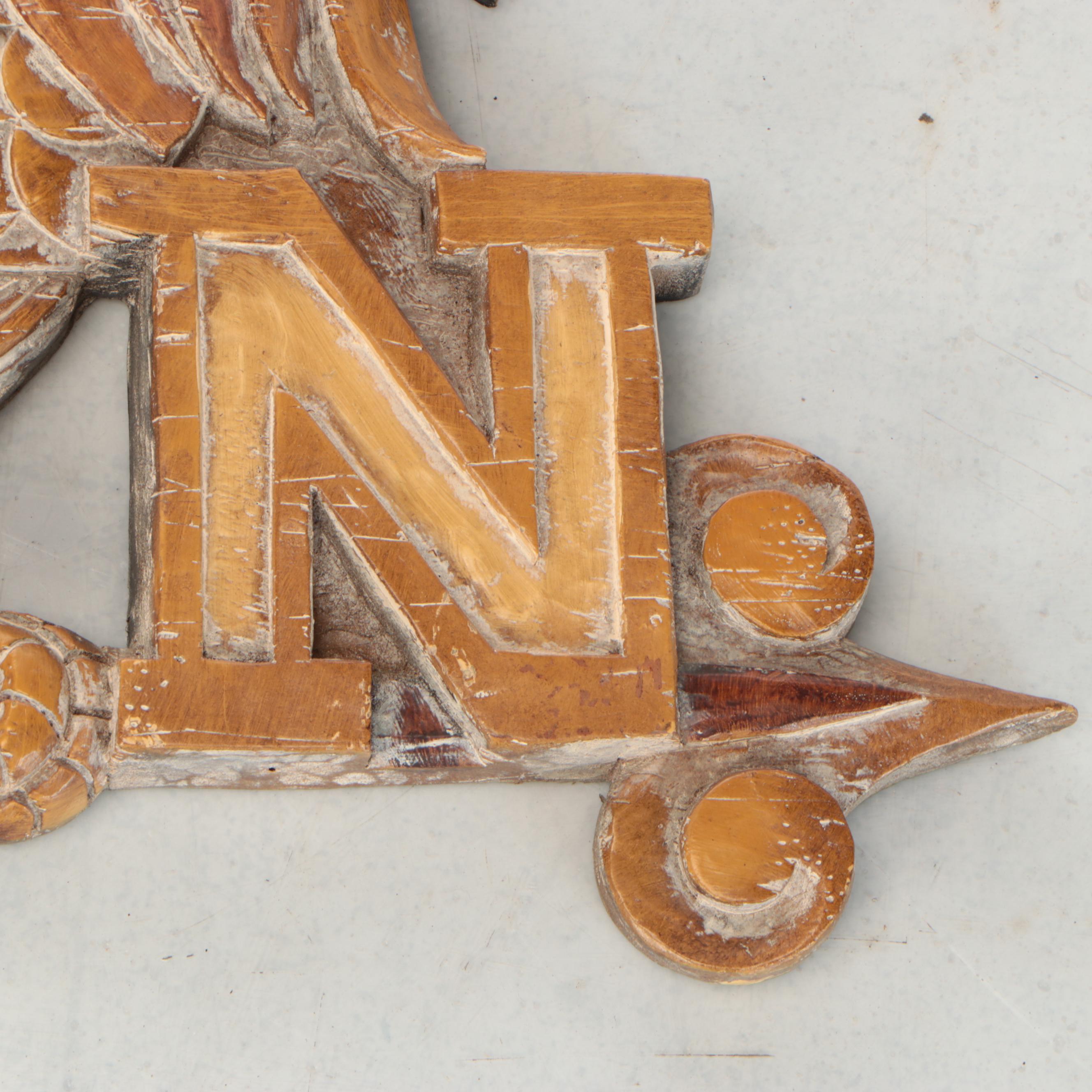 Vanguard Studios Folk Art Style Painted and Carved Wood Rooster and Other Decor