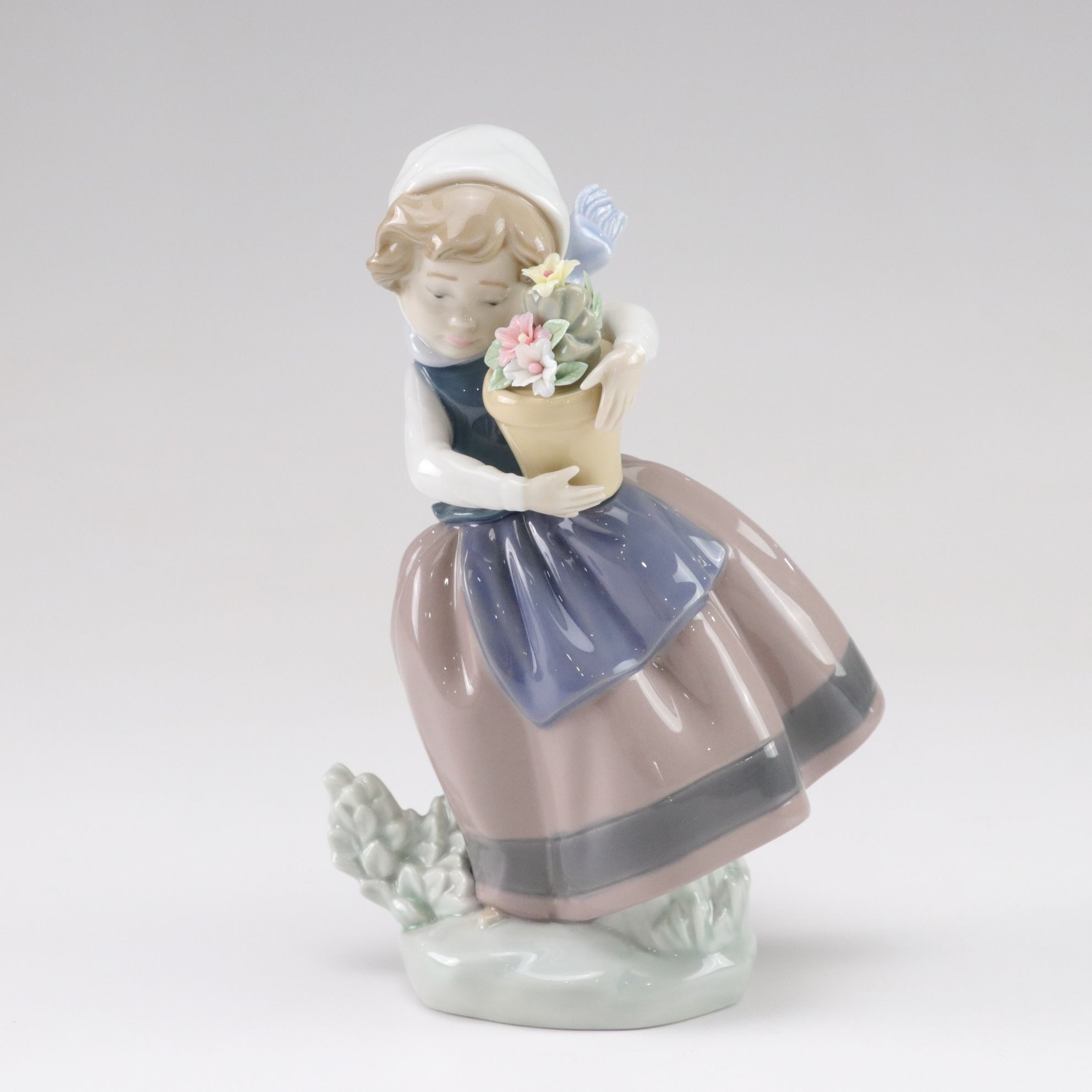 Lladró "Food for Ducks" & "Spring is Here" Porcelain Figurines