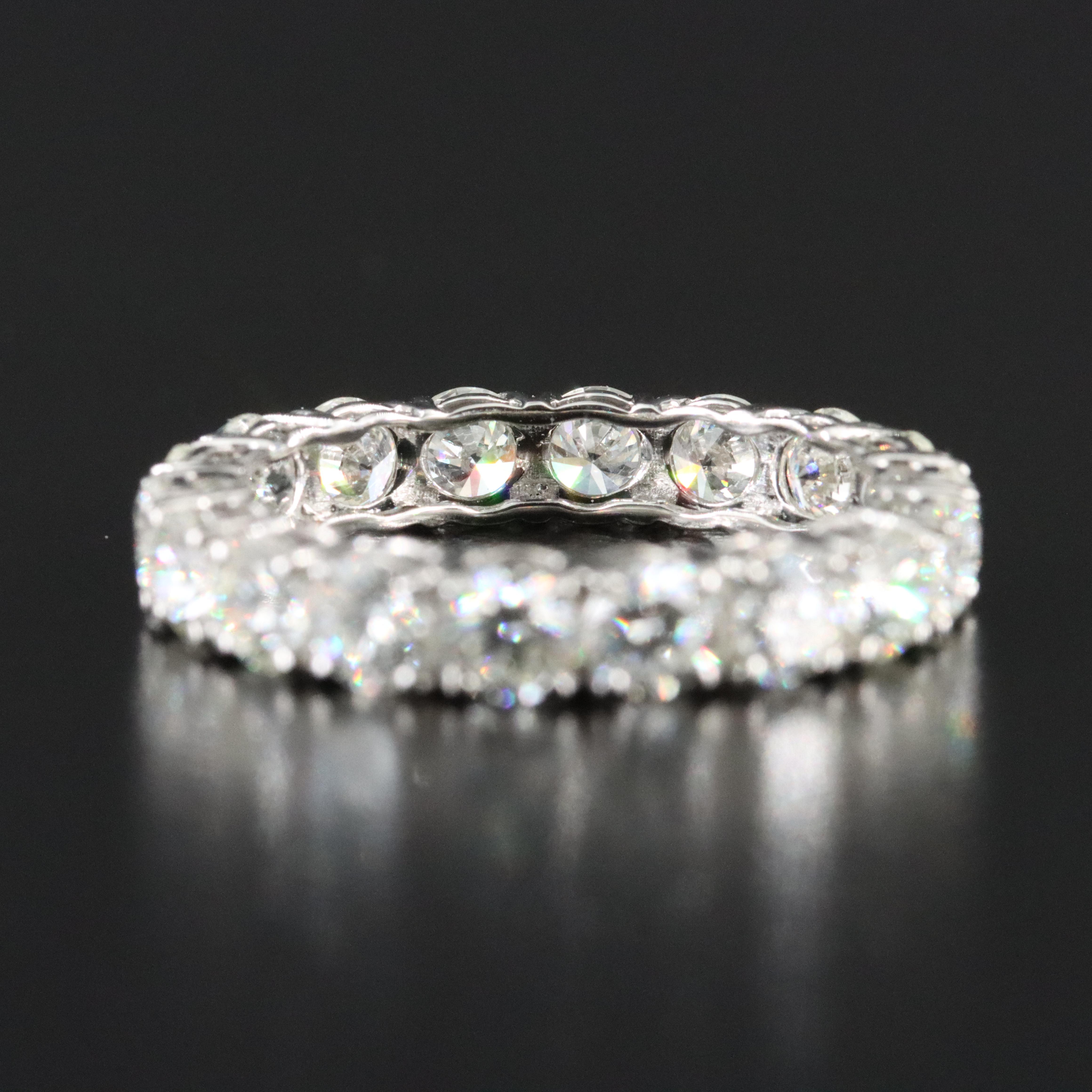 Platinum 3.71 CTW Diamond Eternity Band