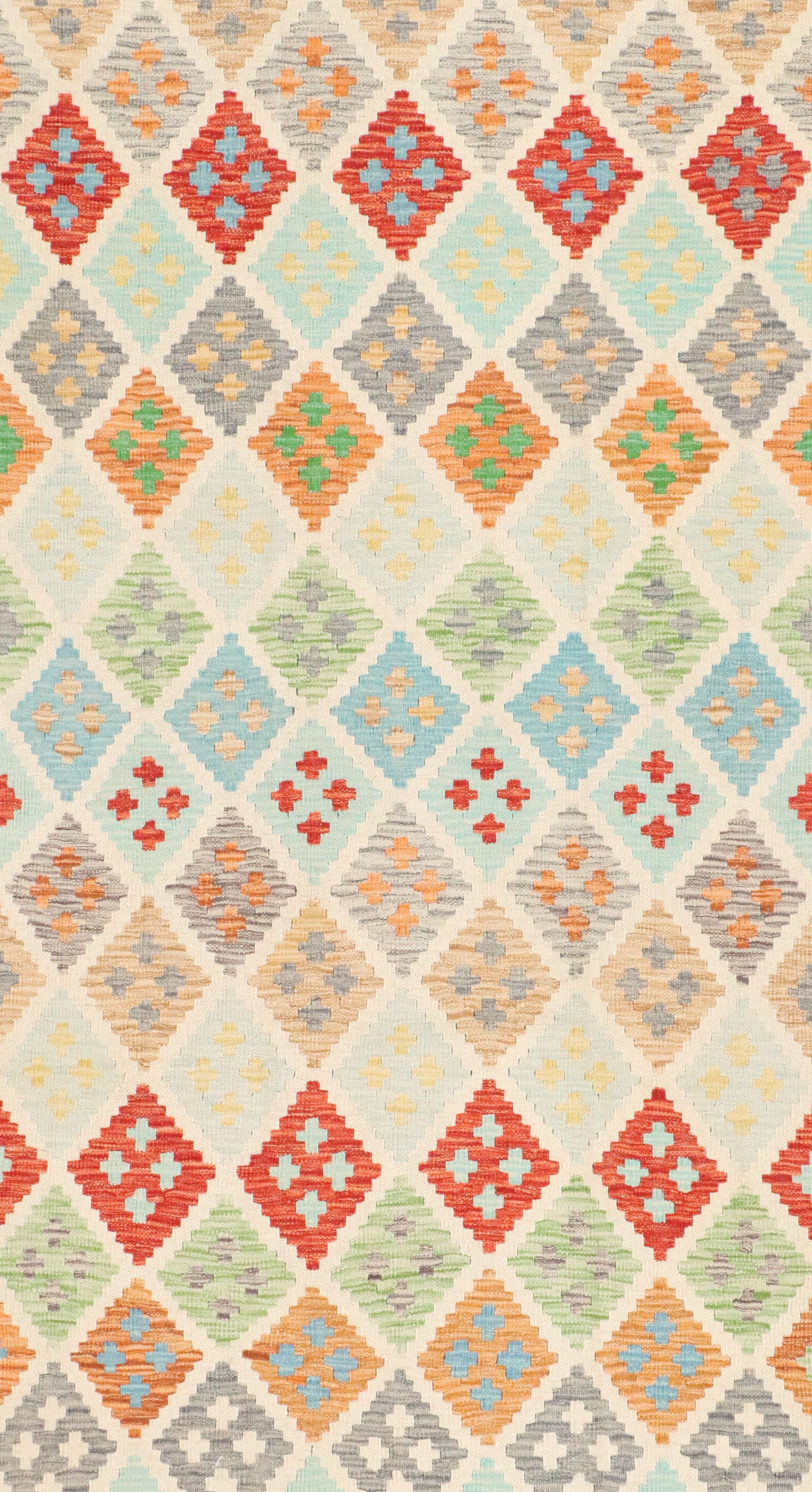 3'5 x 8'1 Handwoven Pakistani Kilim Long Rug