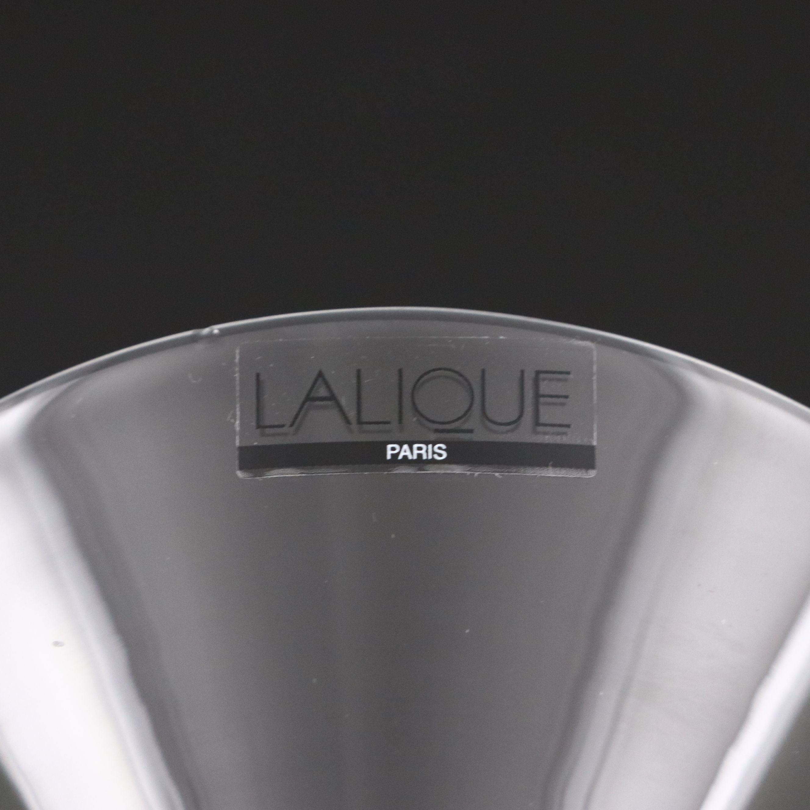 Pair of Lalique "Trèves" Clear Crystal Champagne Coupes