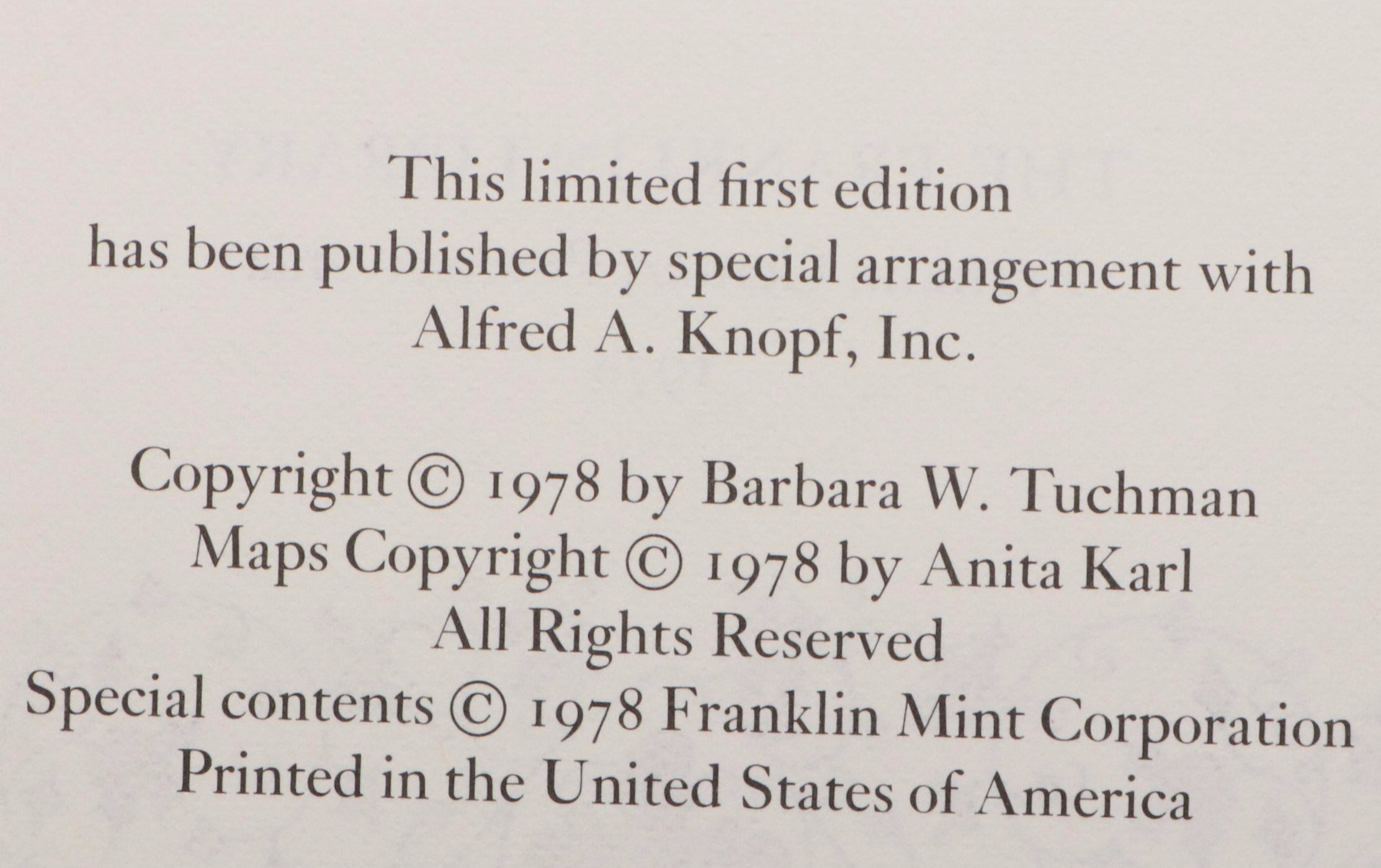 Franklin Library First Edition "A Distant Mirror" by Barbara W. Tuchman and More