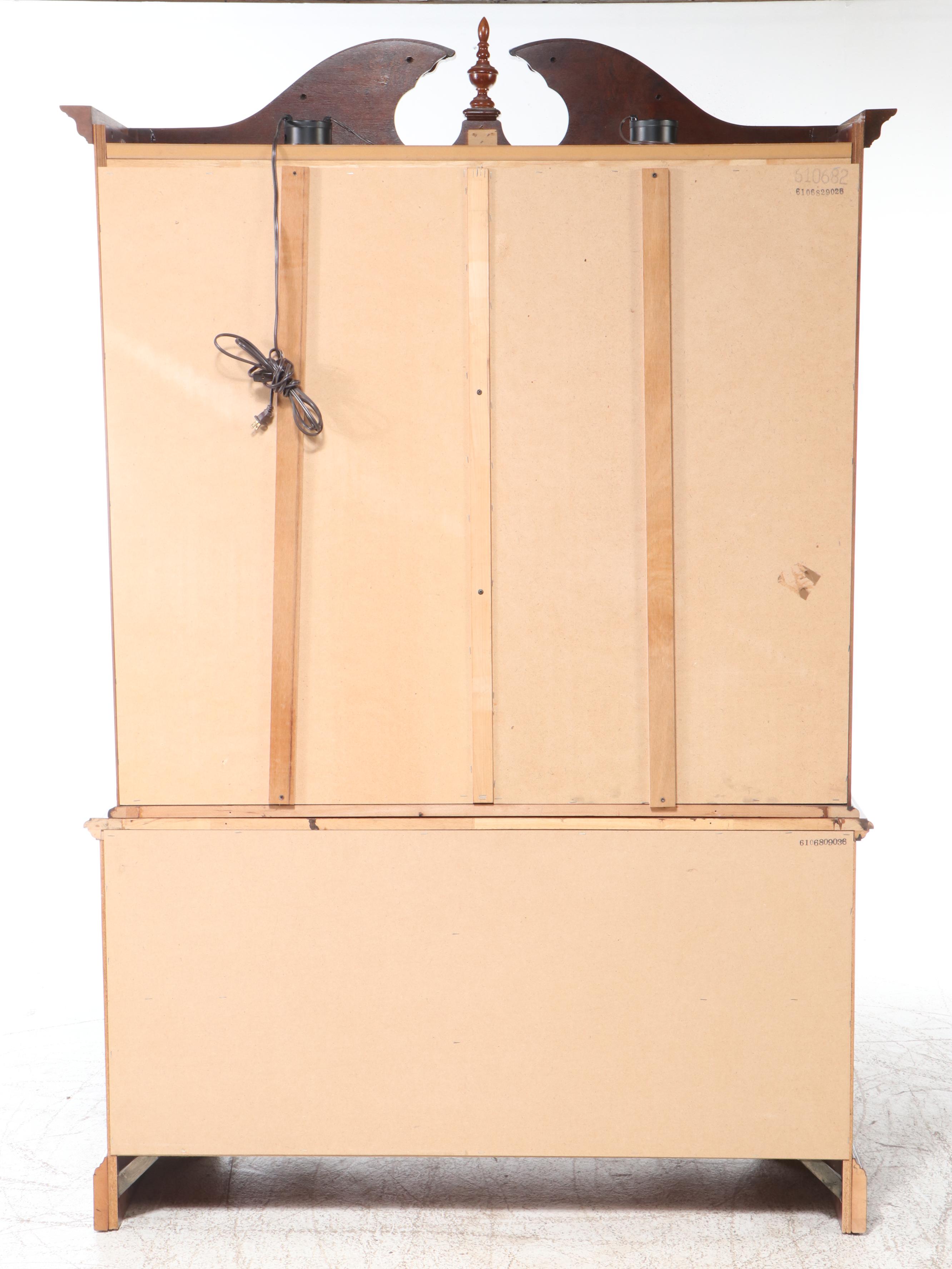 Universal Furniture Chippendale Style Illuminated Mahogany China Cabinet