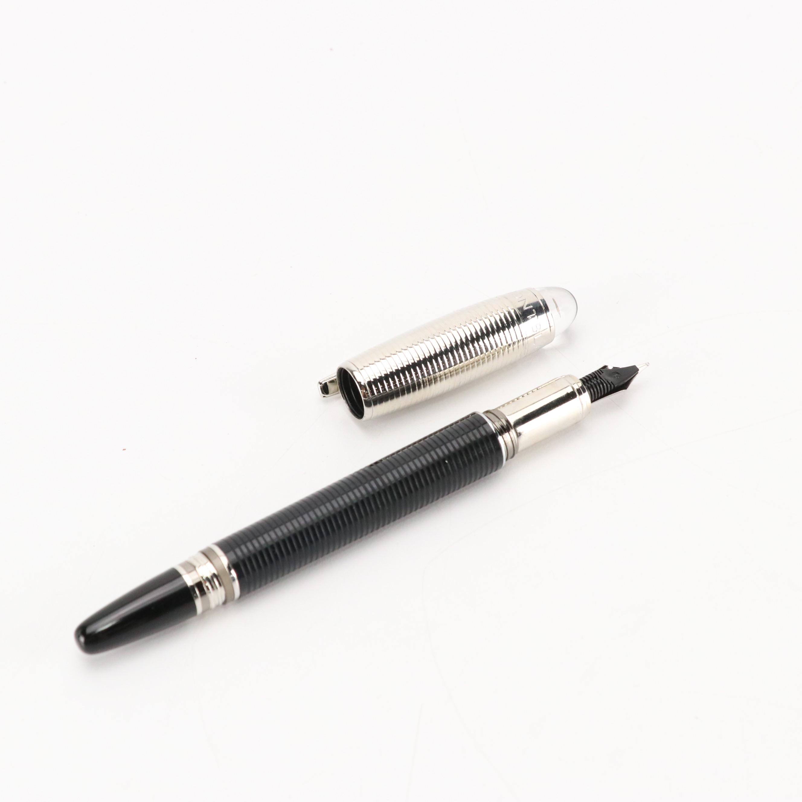 Montblanc Gift Set with StarWalker Fountain Pen, Cufflinks, and Leather Notebook